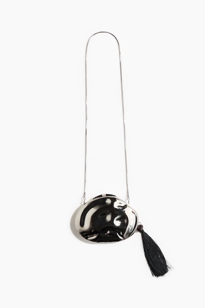 Pochette asymétrique en métal - Argenté - 5