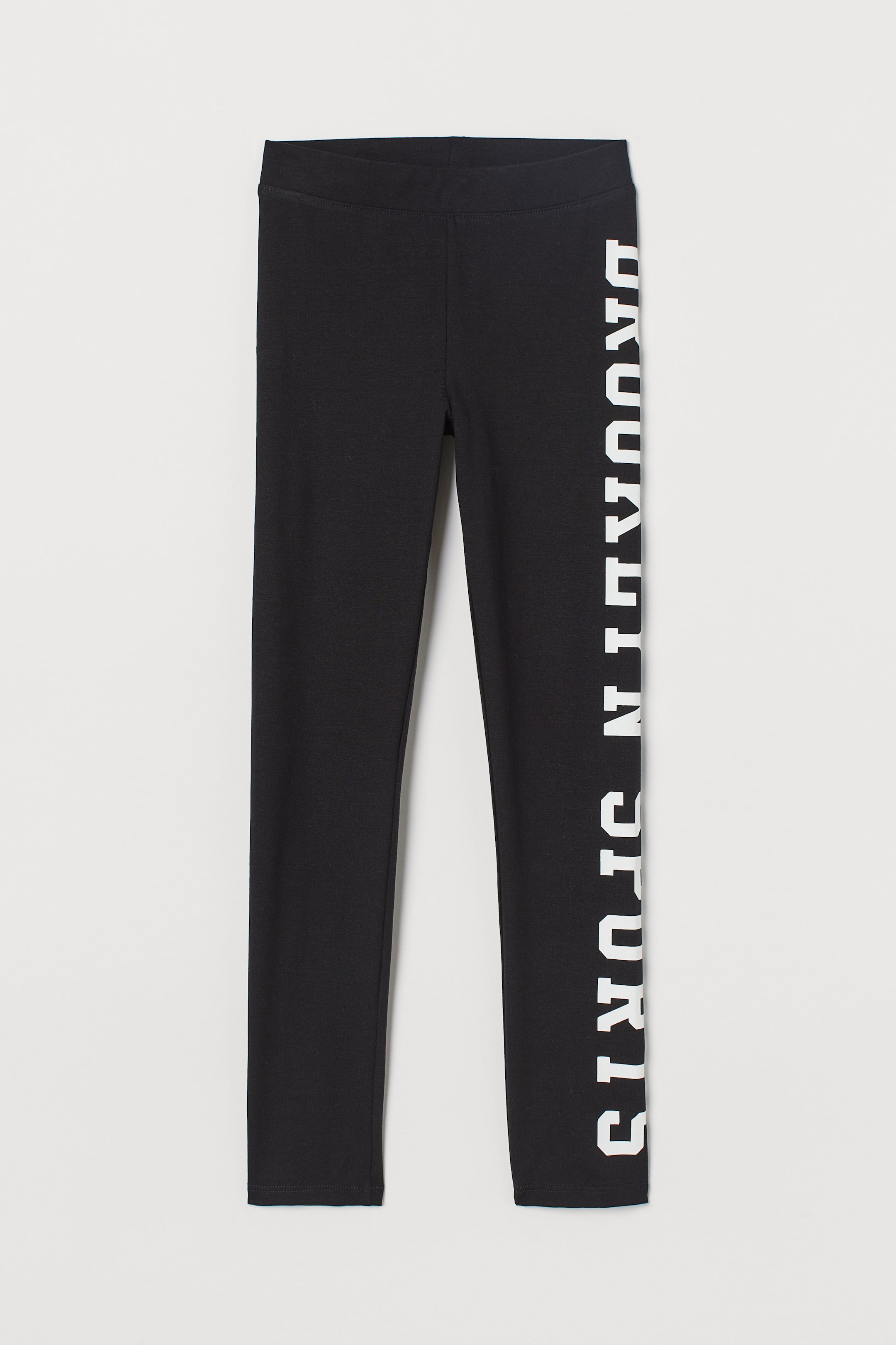 View larger image: Printed jersey leggings - Black/Brooklyn - Kids | H&M HK 1