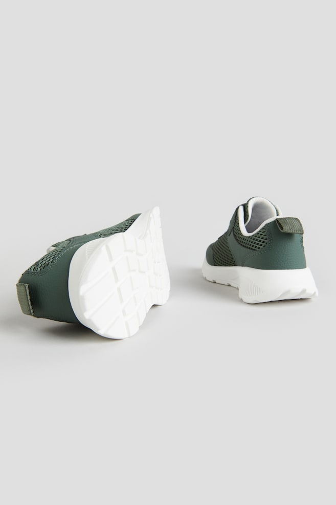 Sneakers med lättviktssula - Mörkgrön/Svart - 2