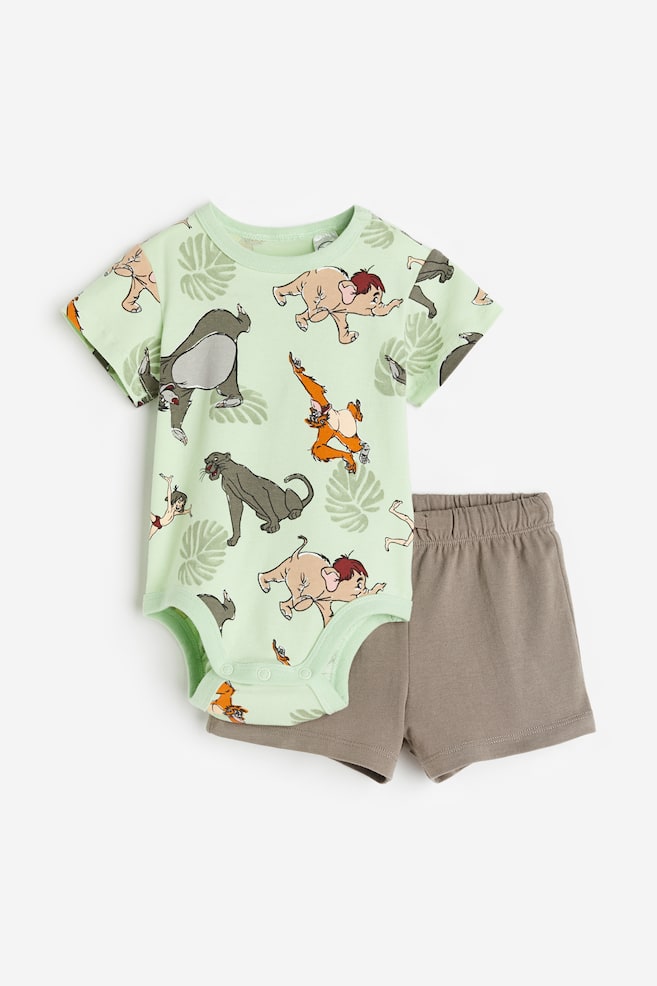 2-piece bodysuit and shorts set - Light green/The Jungle Book - 1