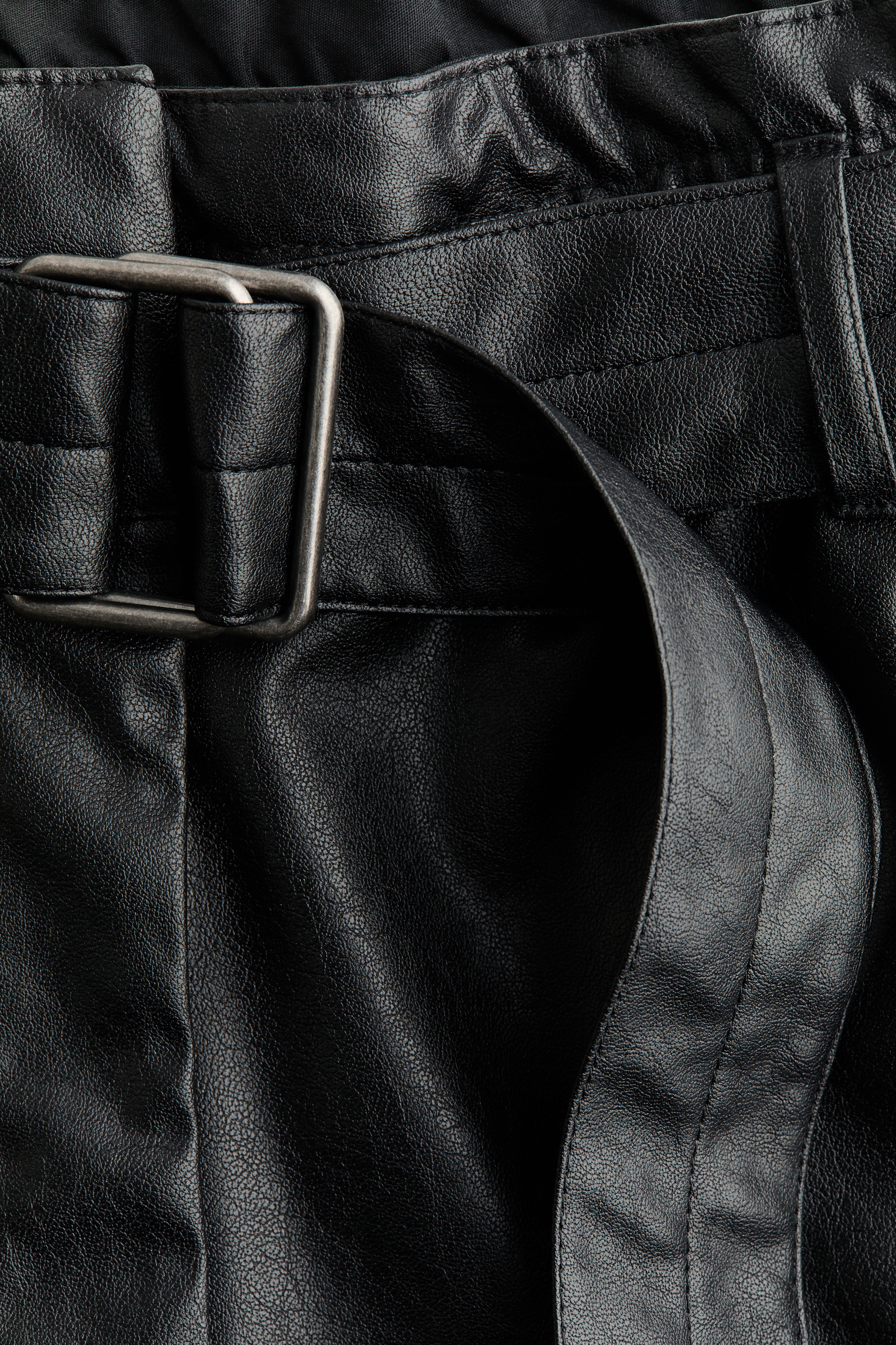 Belted Barrel-Leg Pants