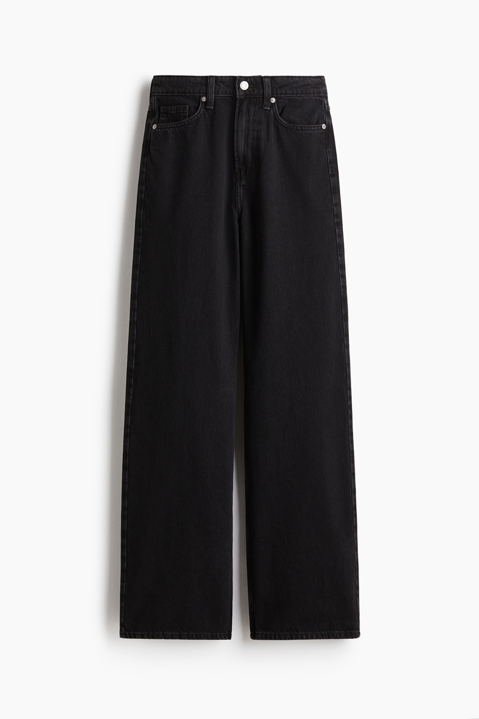 Женские джинсы H&M Ava Ultra High Rise Wide Leg, цвет: Чёрный — фото 1