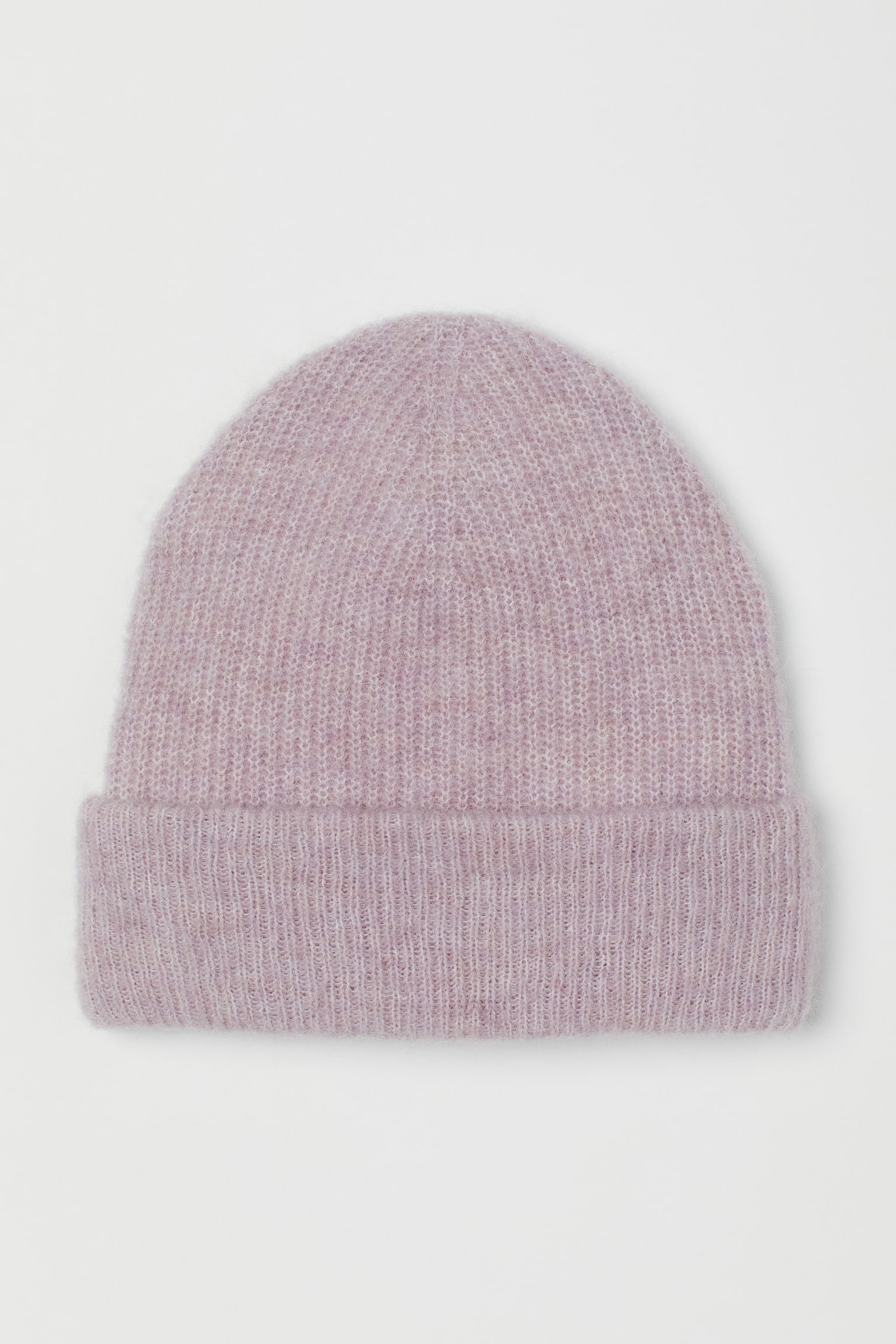 Rib Wool Blend Beanie - Light purple/Light beige/Black/White - 1