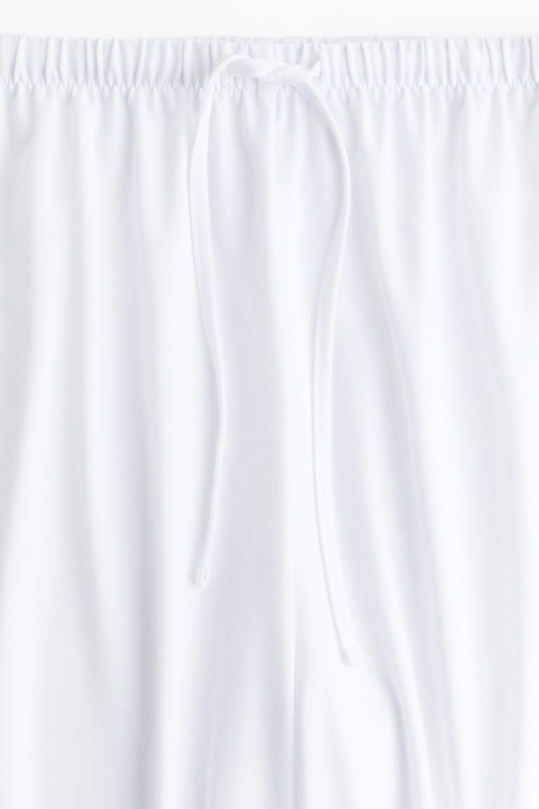 Women's White Straight-Leg Drawstring Pants | H&M US