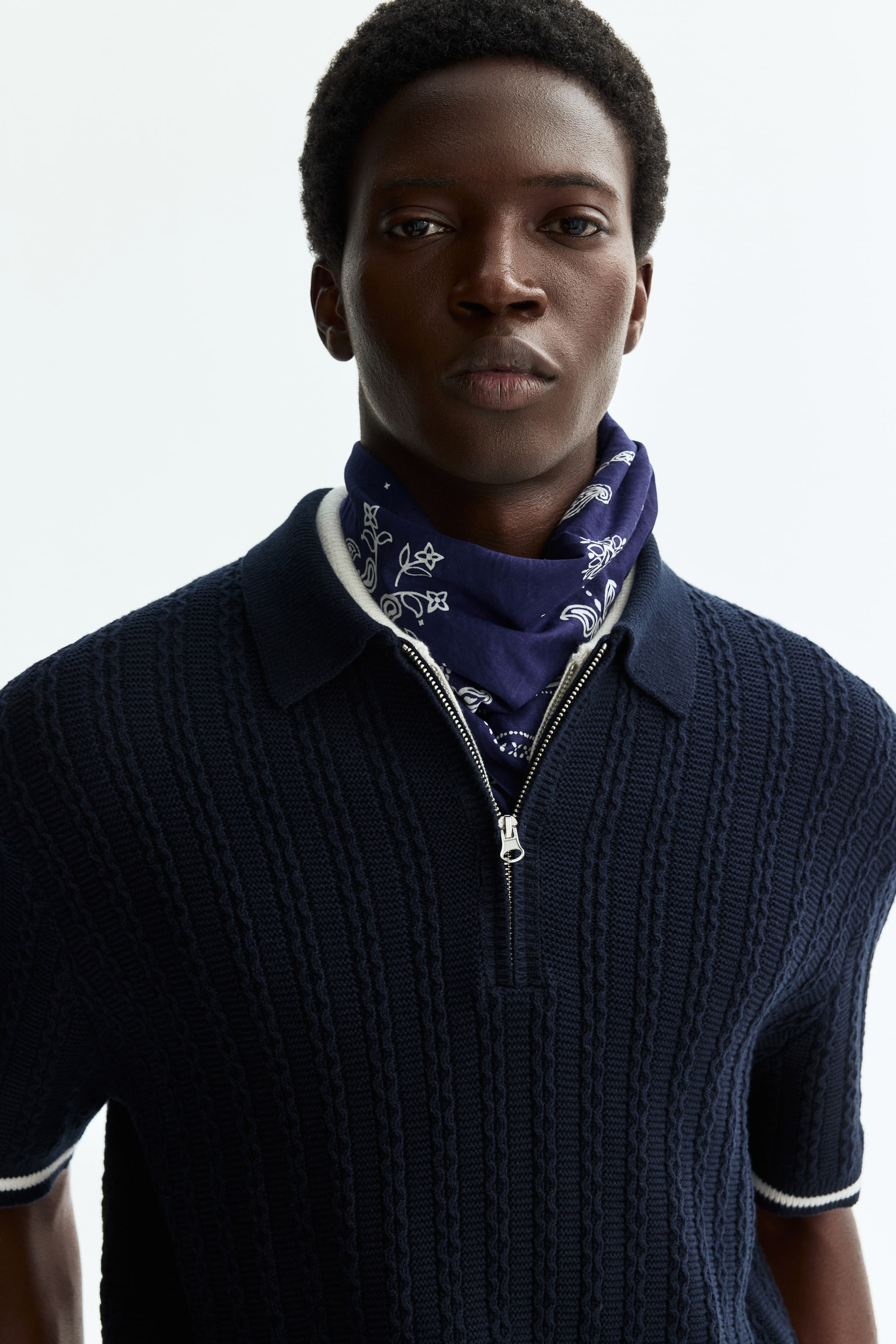 Мужские рубашки H&M Relaxed-Fit Cotton Polo Shirt — фото 3