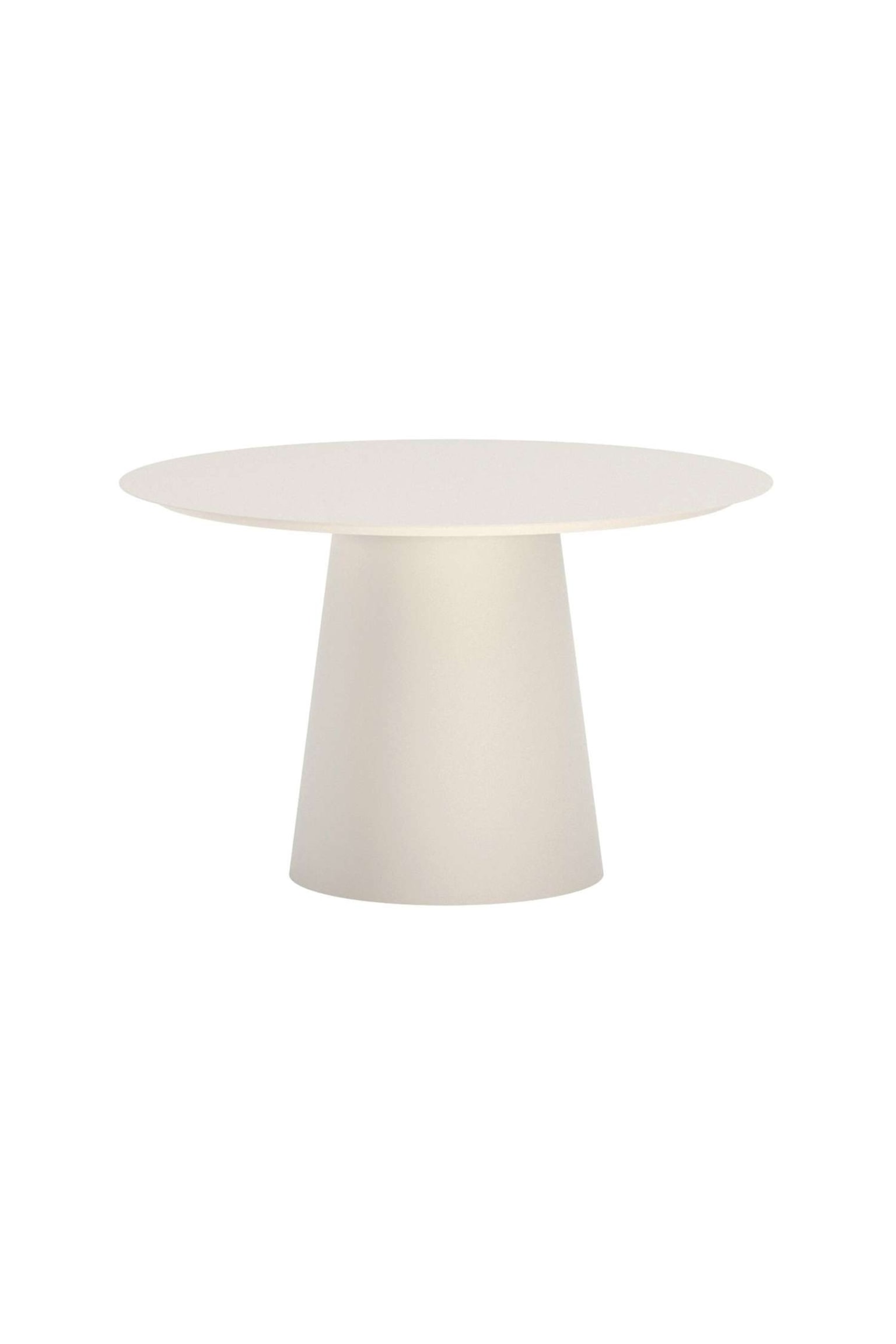 Lanzo Ronde Eettafel - Aluminium, Beige/Aluminium, Zwart - 1