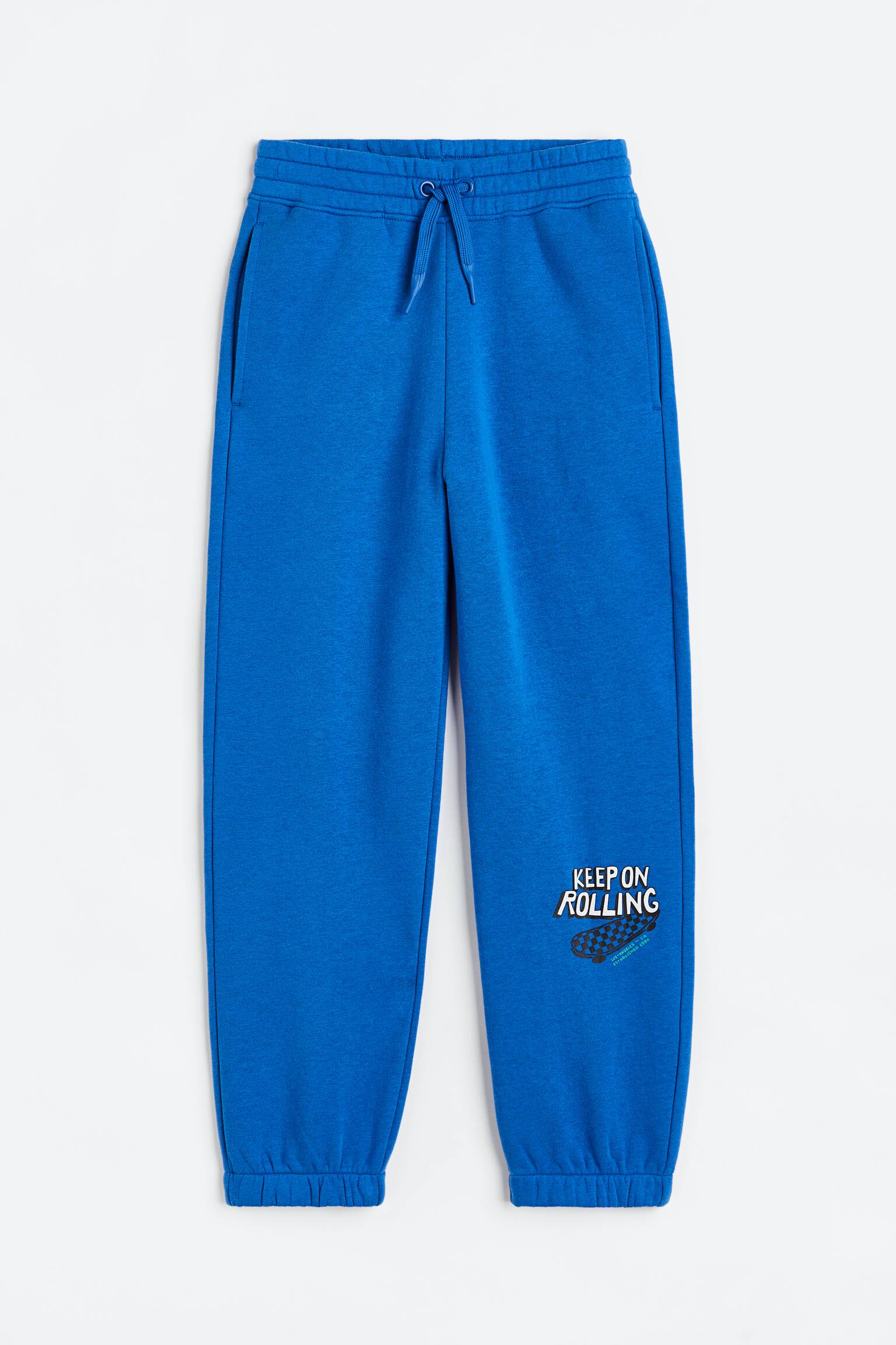 Print Track Pants - Blue/Keep On Rolling/Green/Chequered - 1