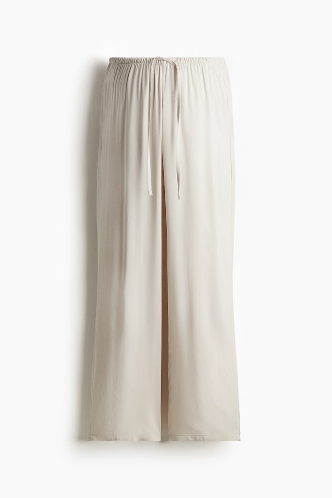 MAMA Before & After Broek met drawstring - Lichtbeige/Zwart - 1