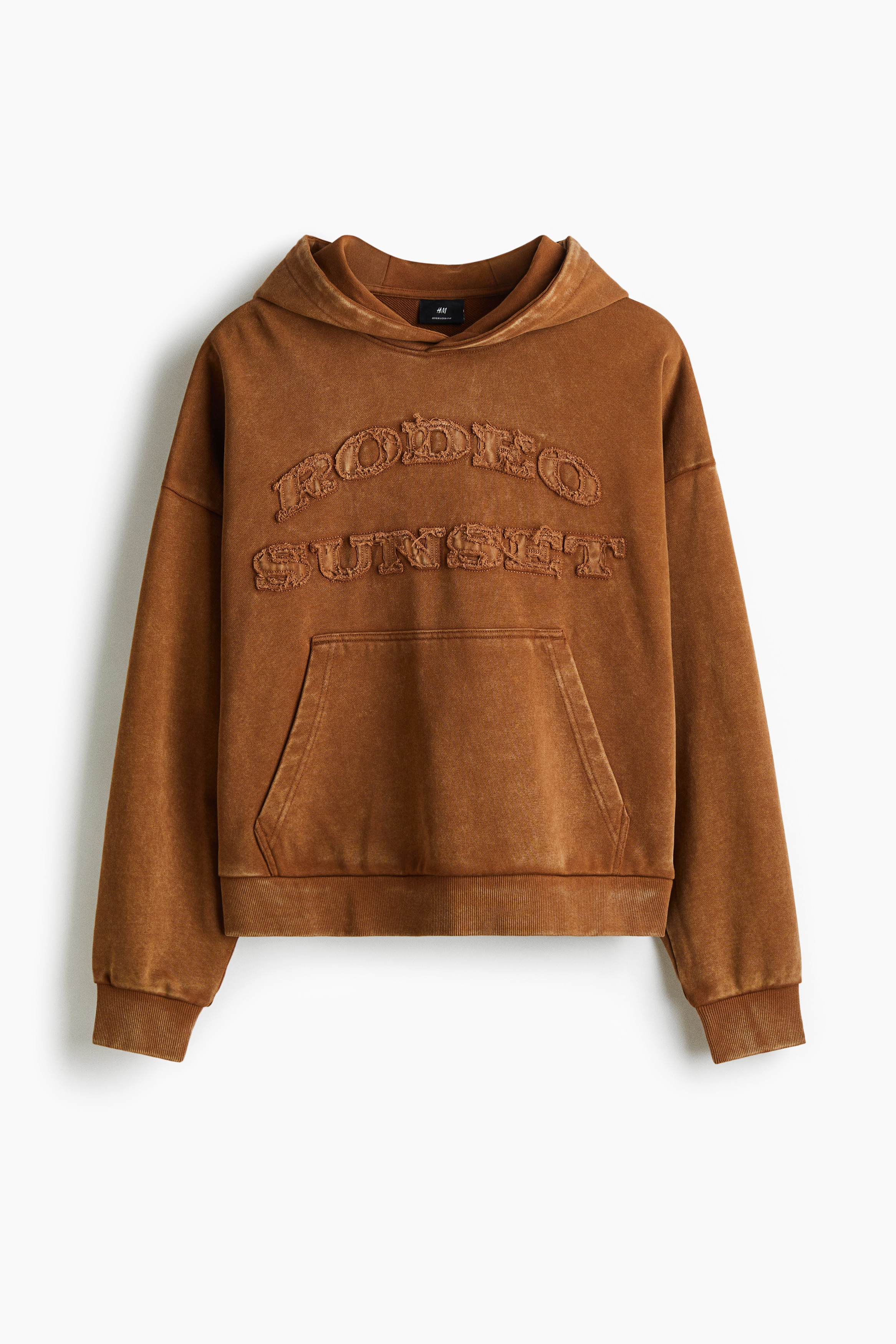 Oversized Fit Washed hoodie - Light brown/Rodeo/Navy blue