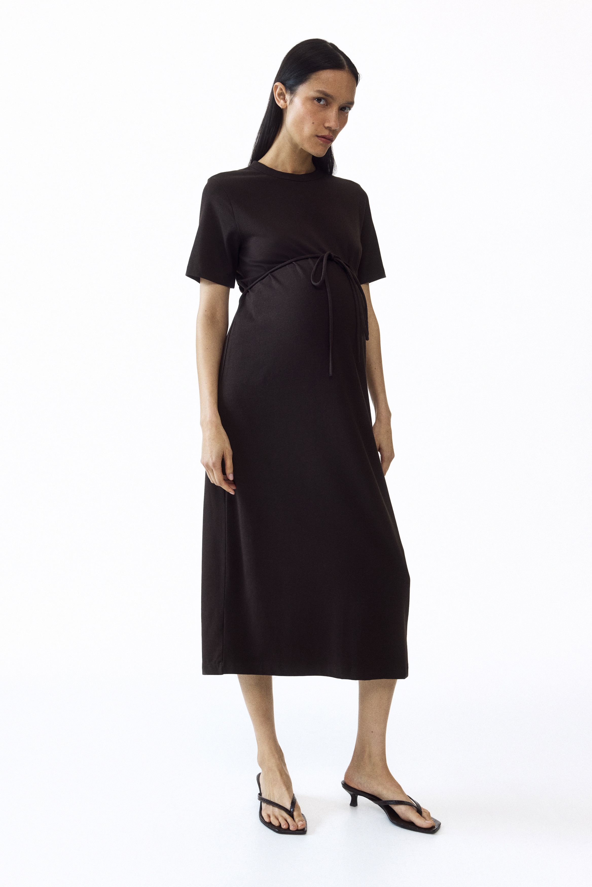 MAMA Robe T-shirt avec détail à nouerModèle