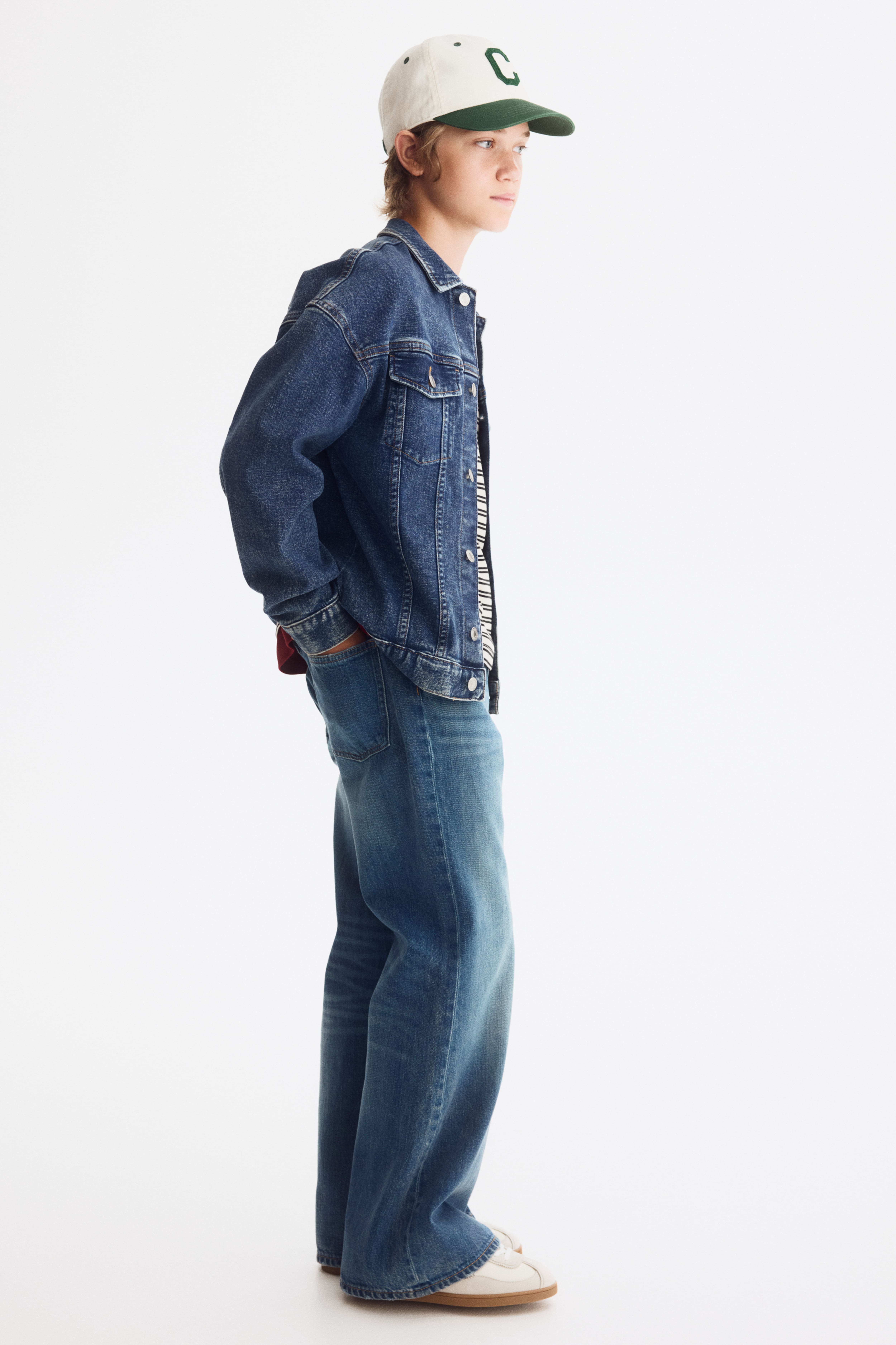 Loose-Fit Bootcut Leg Jeans