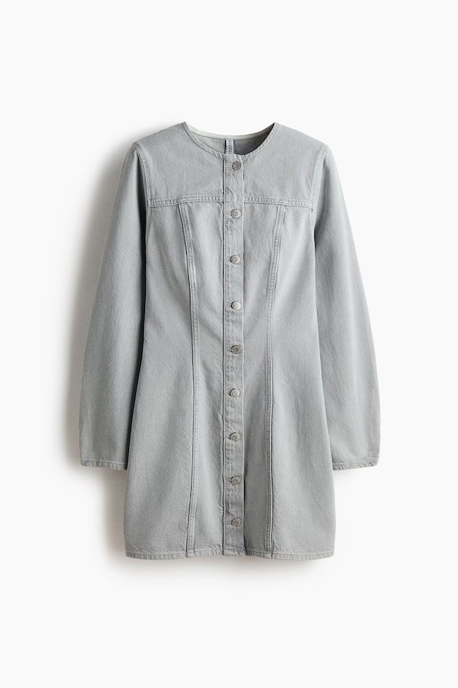 Denim dress - Light grey - 1