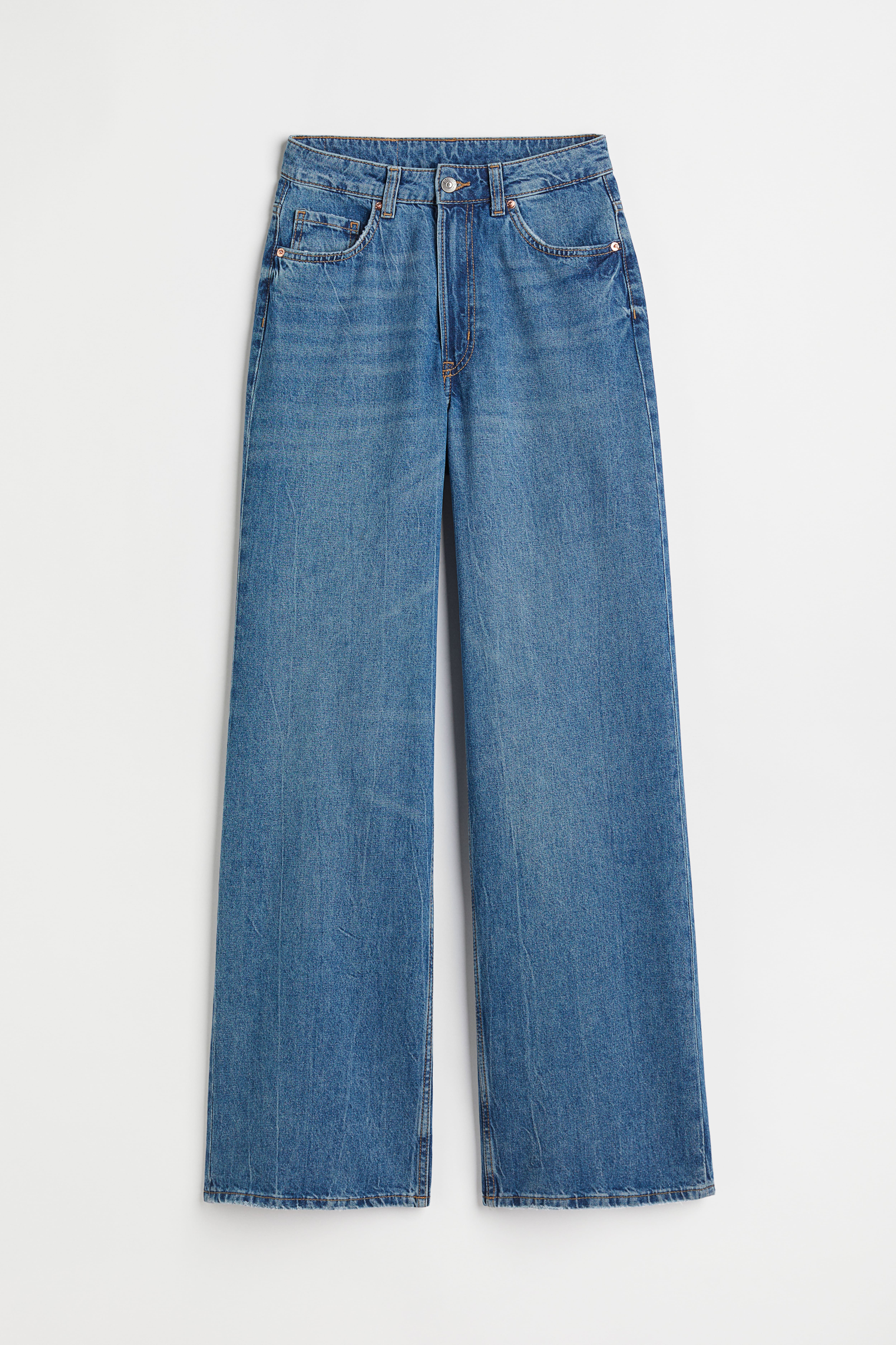 Wide high waist jeans shops h&m