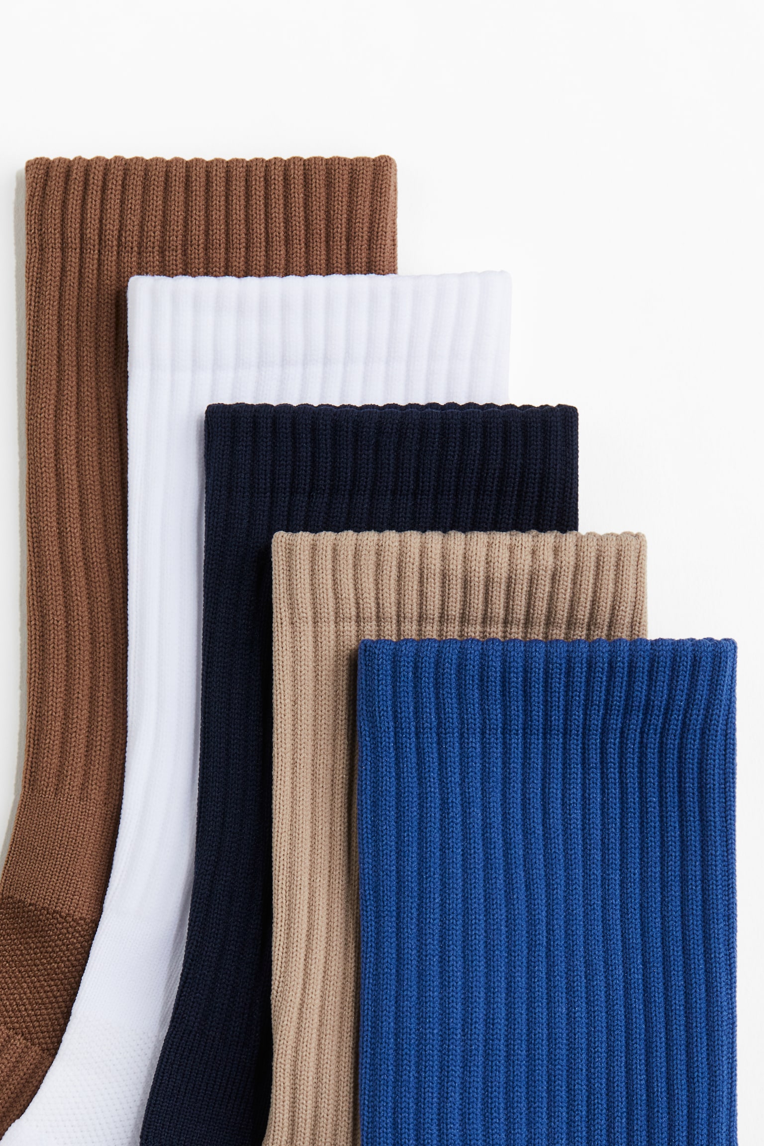 5-pack sports socks in DryMove™ - Blue/Brown/Beige/Black/White - 4