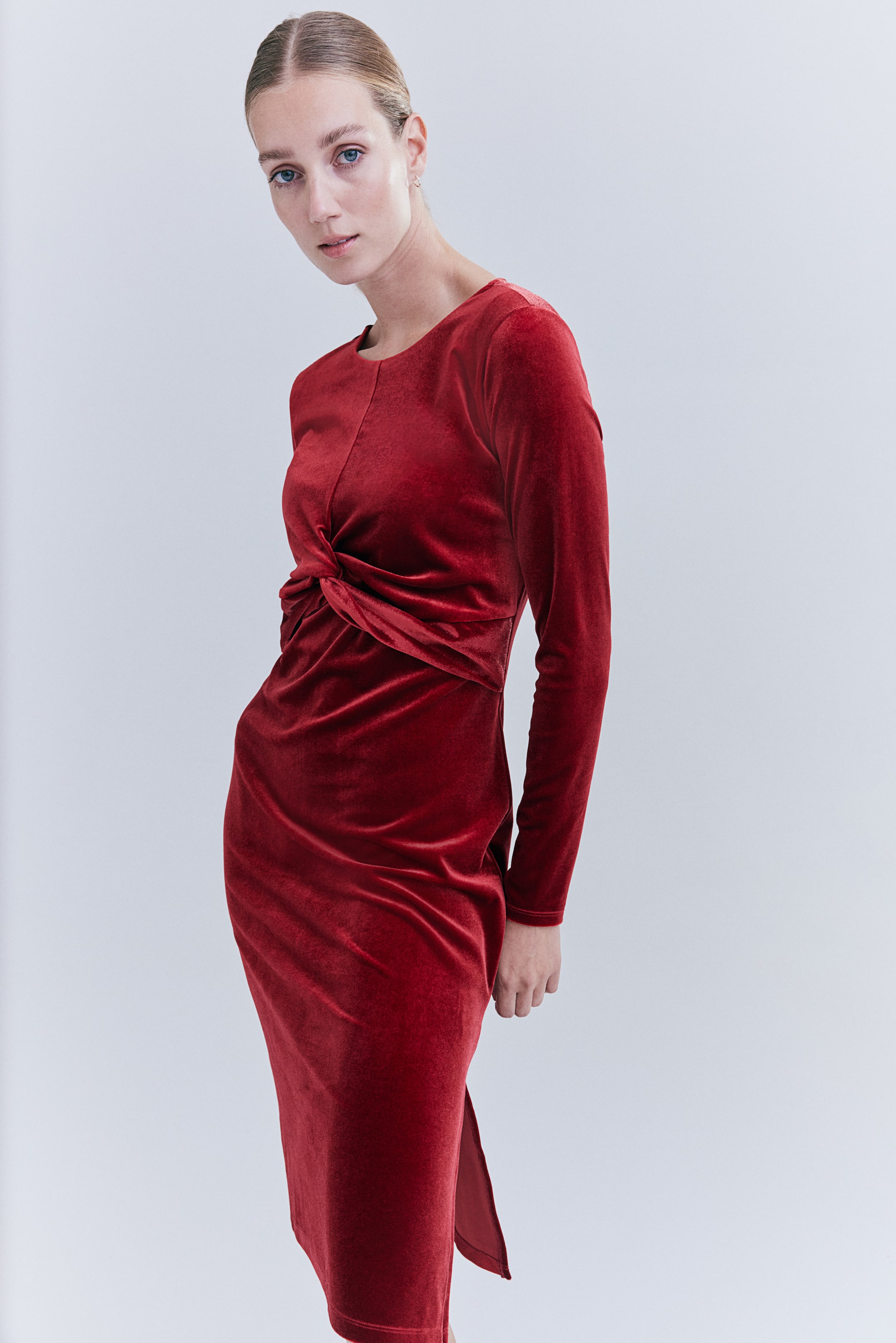 MAMA Velour Nursing Dress