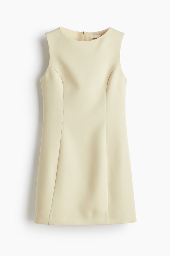 Figurbetontes Kleid - Blassgelb - 1