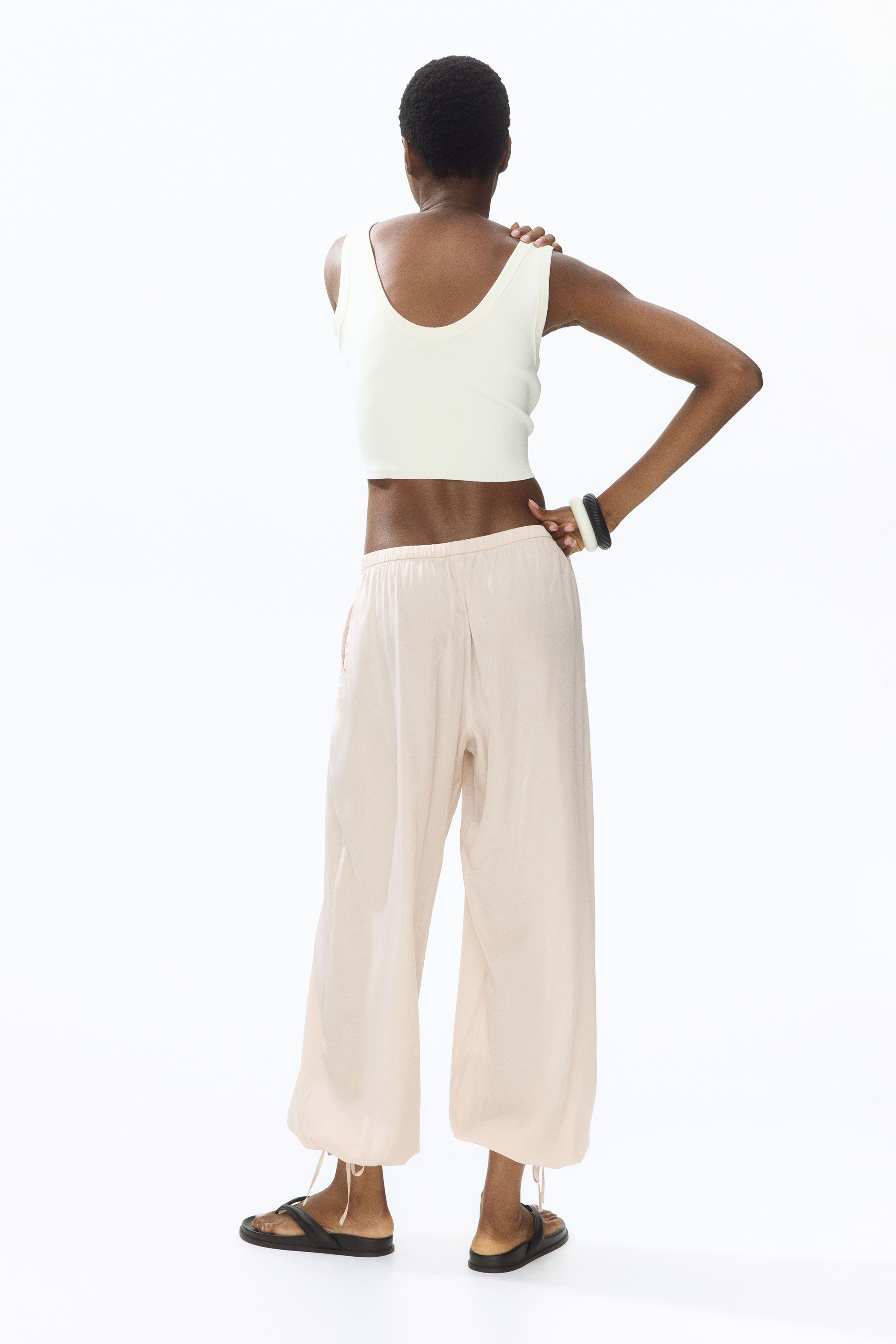 Drawstring-Detail Balloon-Leg Pants