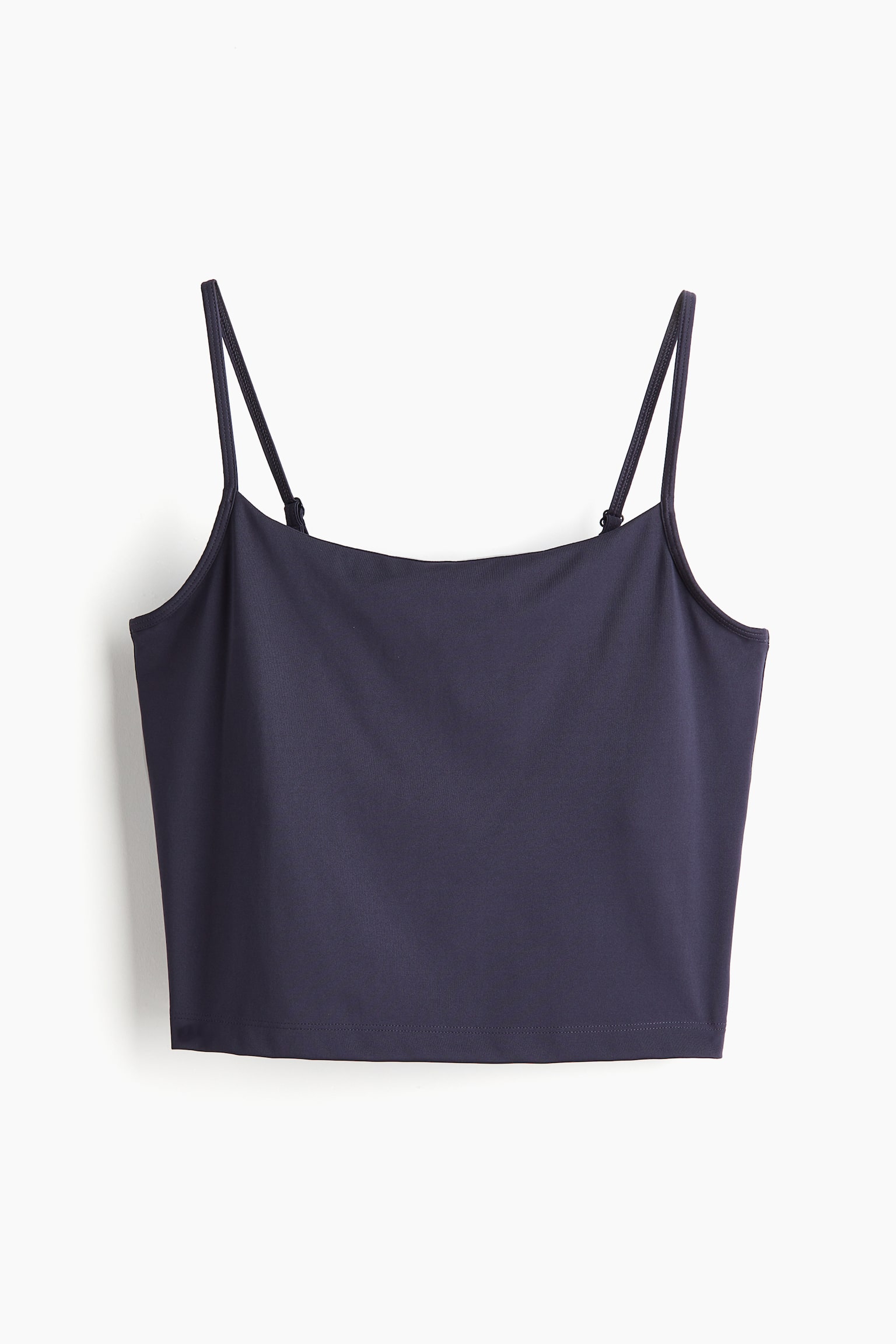 Cropped sports vest top in DryMove™ - Navy blue/Dark grey/Beige/White - 2