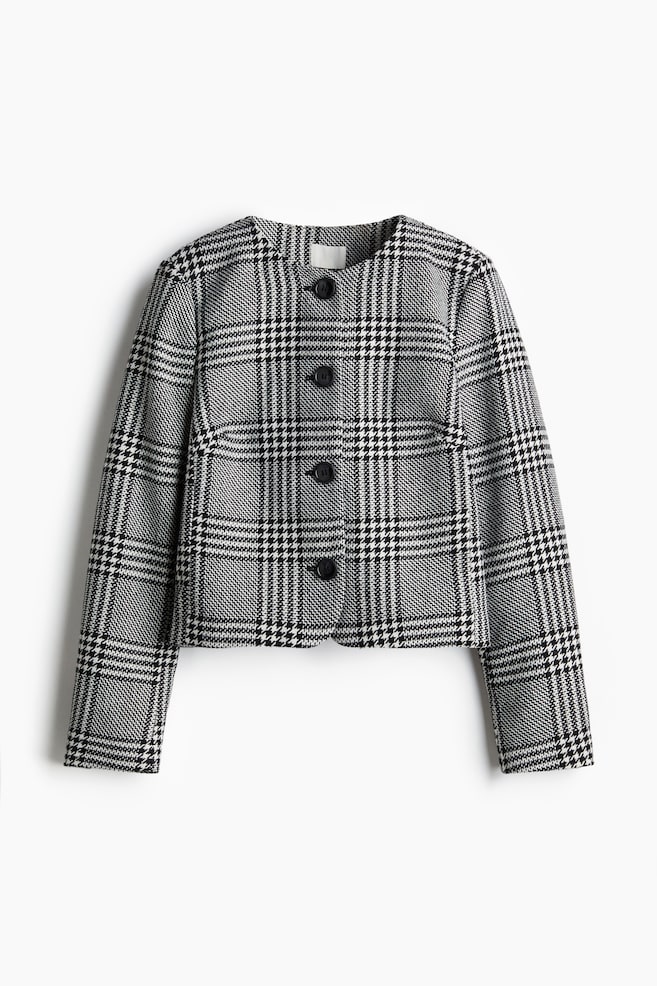Short jacket - Black/Checked/Cream/White/Striped - 1