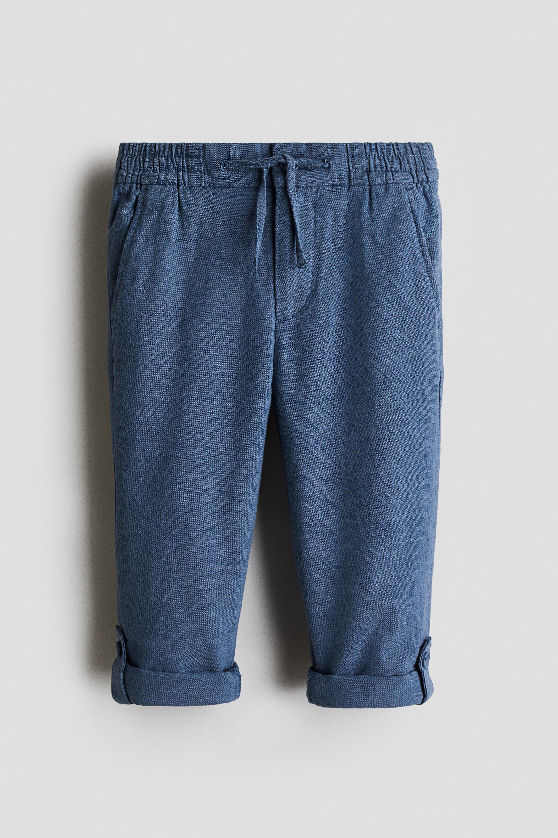 Chinos in cotone con gambe da arrotolare - Blu polvere/Verde chiaro/Beige