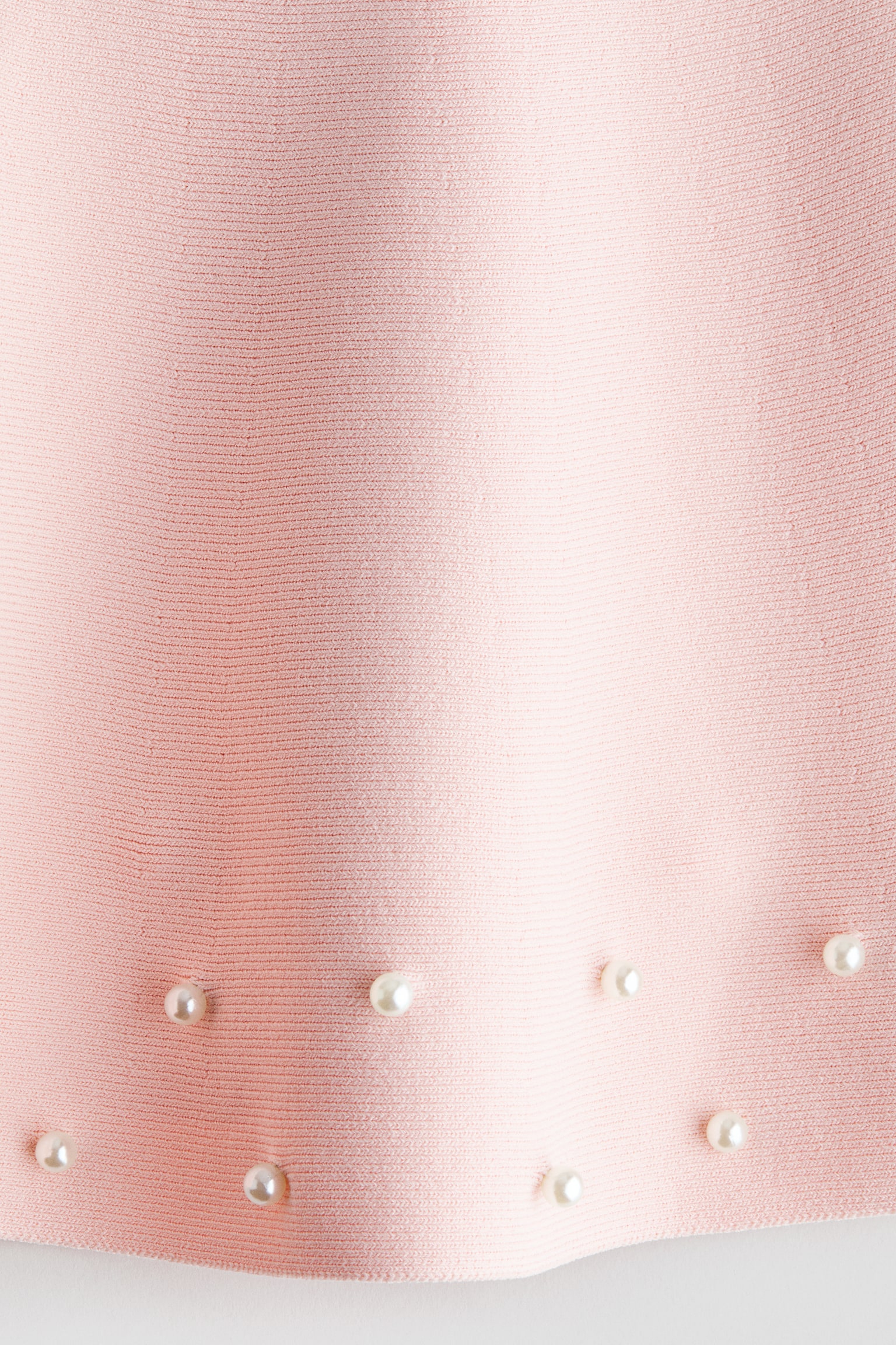 Детская юбка H&M Bead-Detail Fine-Knit, цвет: Светлый розовый — фото 2