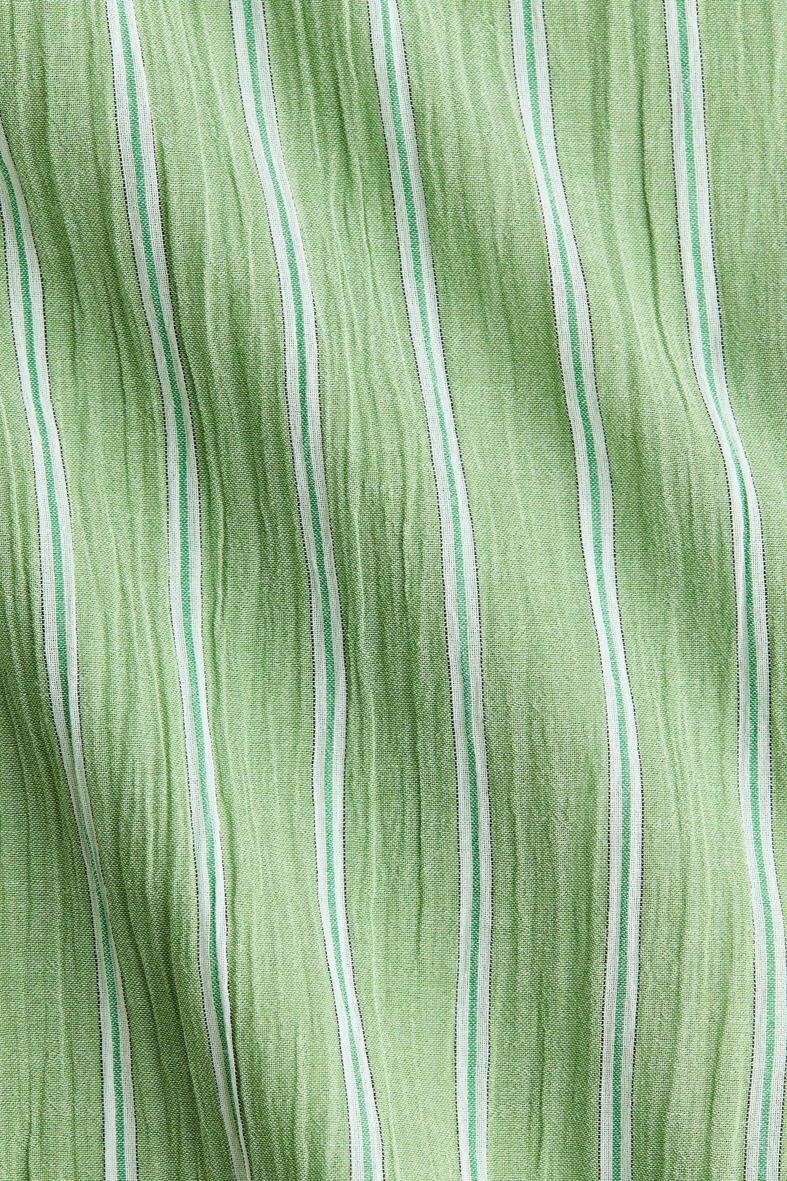 Long cotton shirt - Green/Striped/White/Black - 4