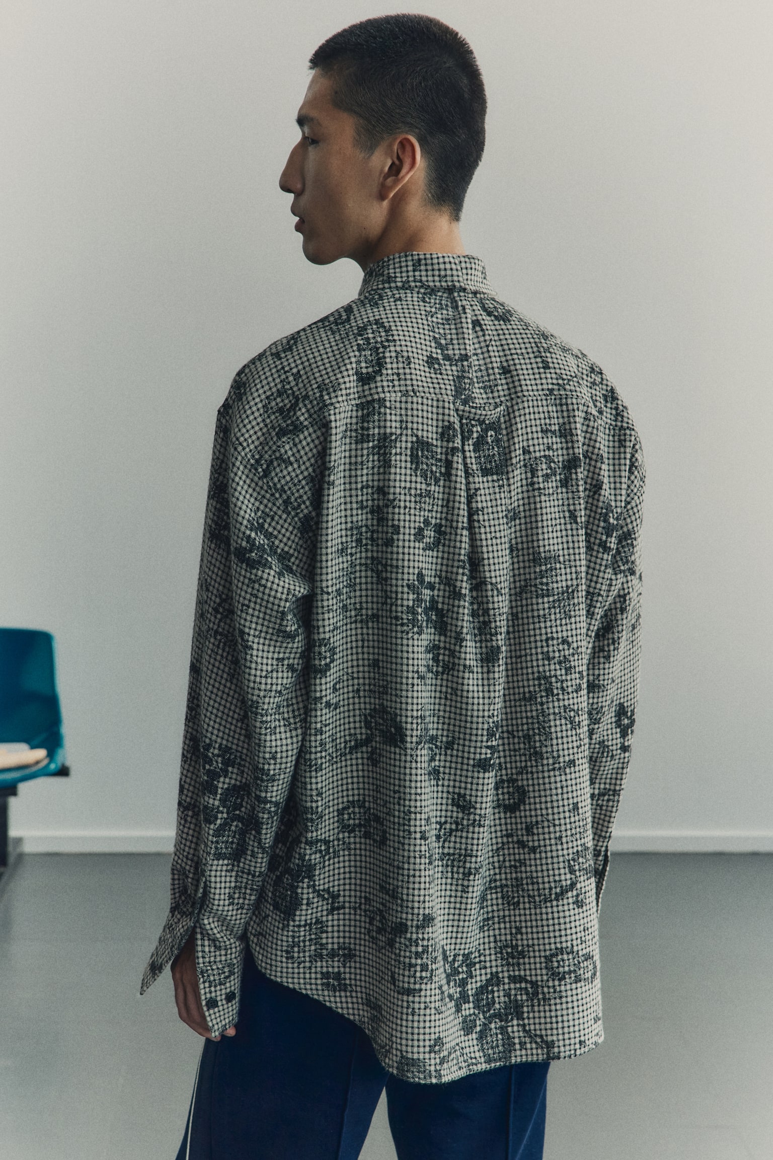 Loose Fit Shirt - Beige/Checked - 7