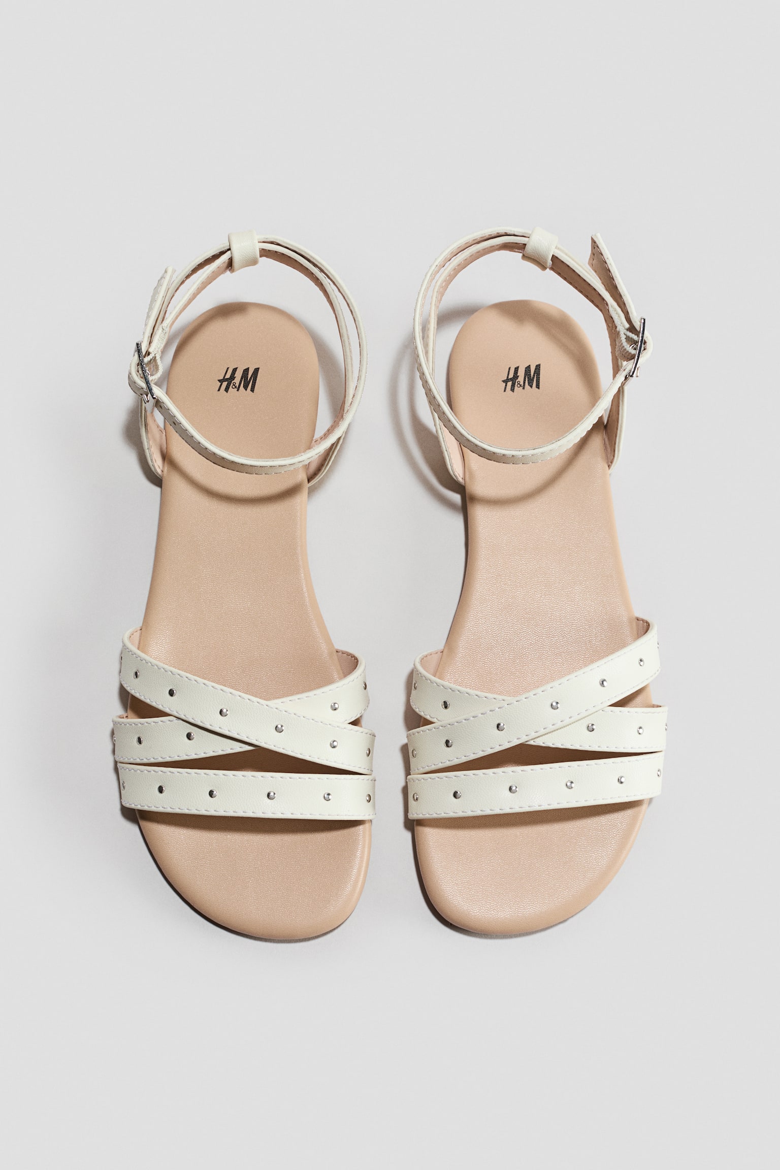 Детские сандалии H&M Studded, цвет: Кремовый — фото 3