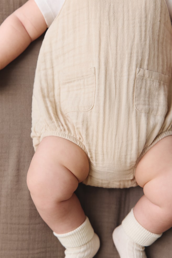 2-piece Cotton Set - Light beige/white/Light dusty green/white - 5