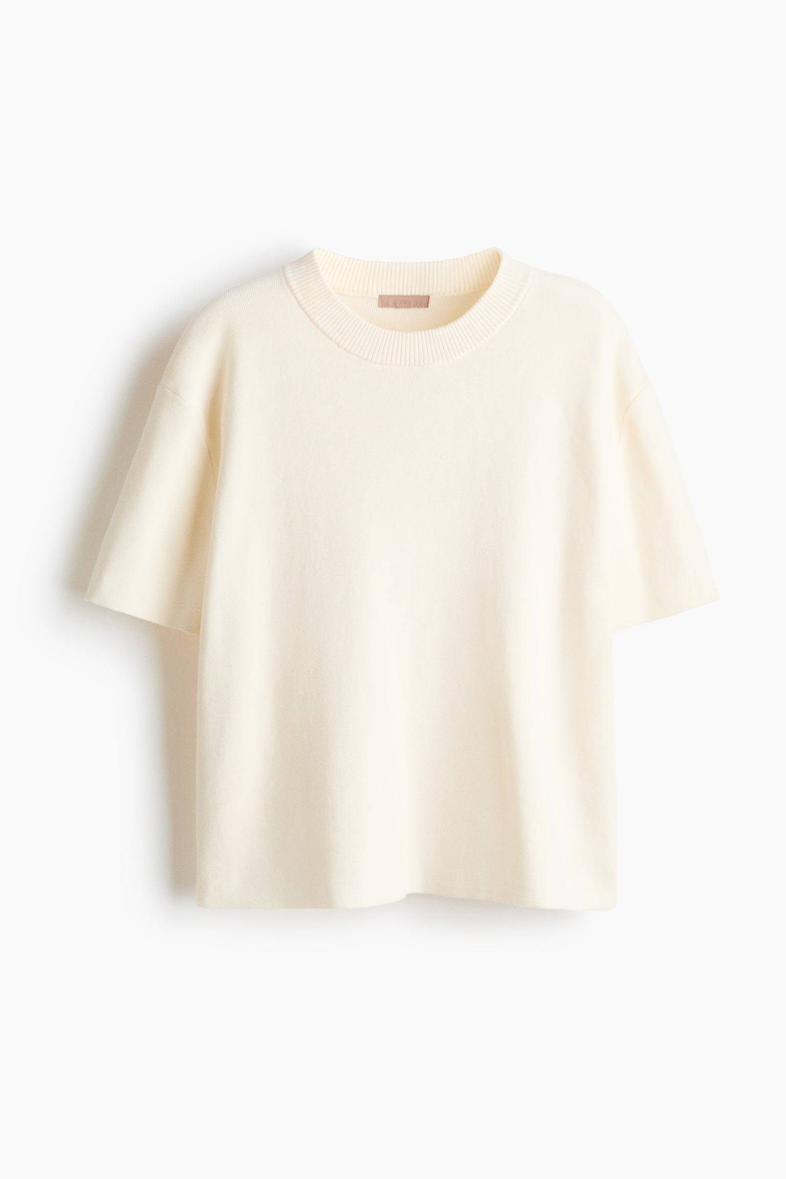 Fine-knit top - Cream/Burgundy - 2