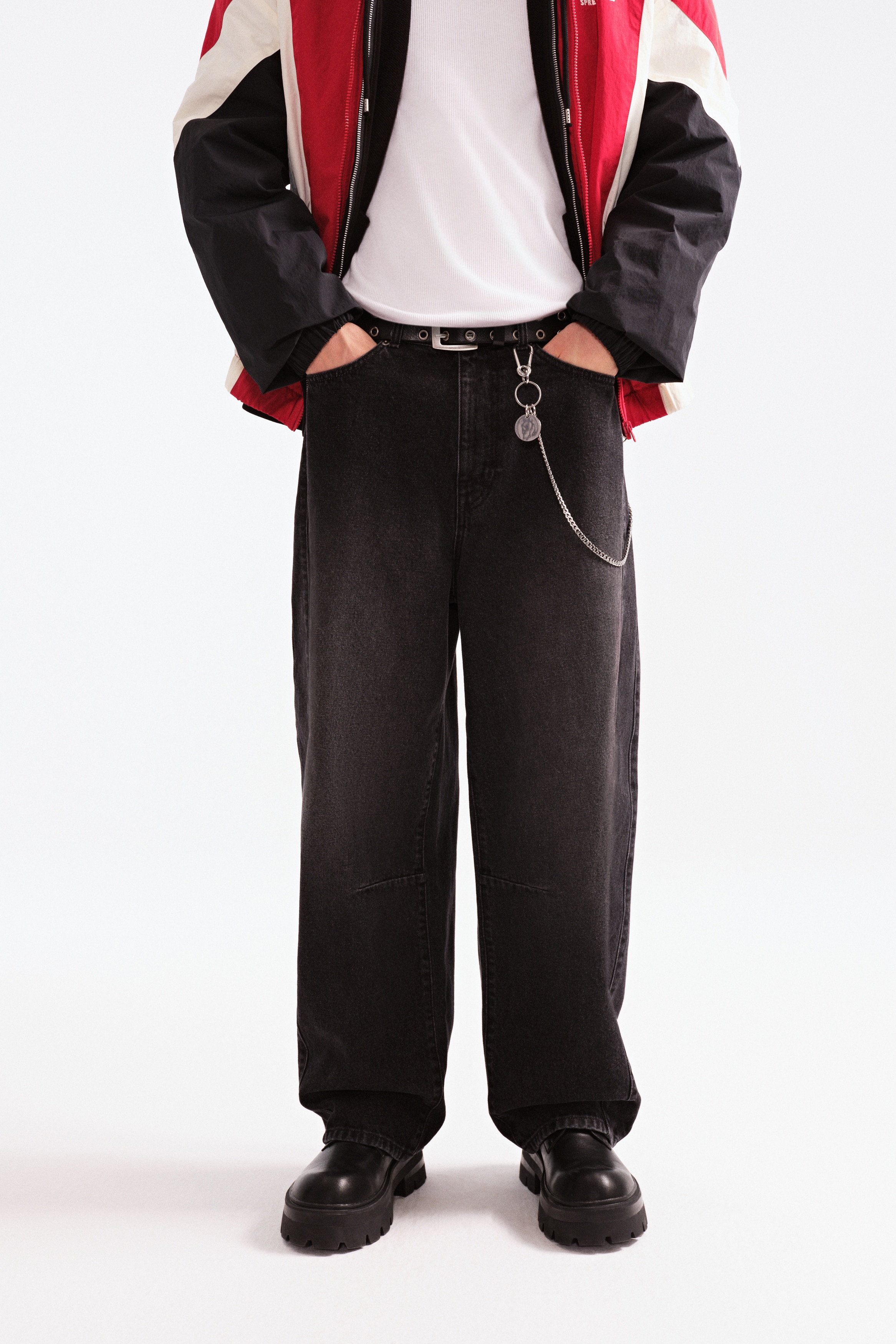 ルーズフィット バレルデニム - デニムブラック - Men | H&M JP