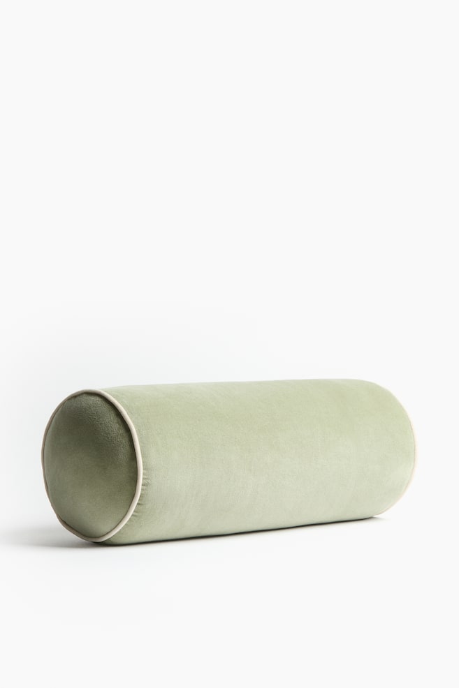 Velvet bolster - Light green/Light dusty pink - 1