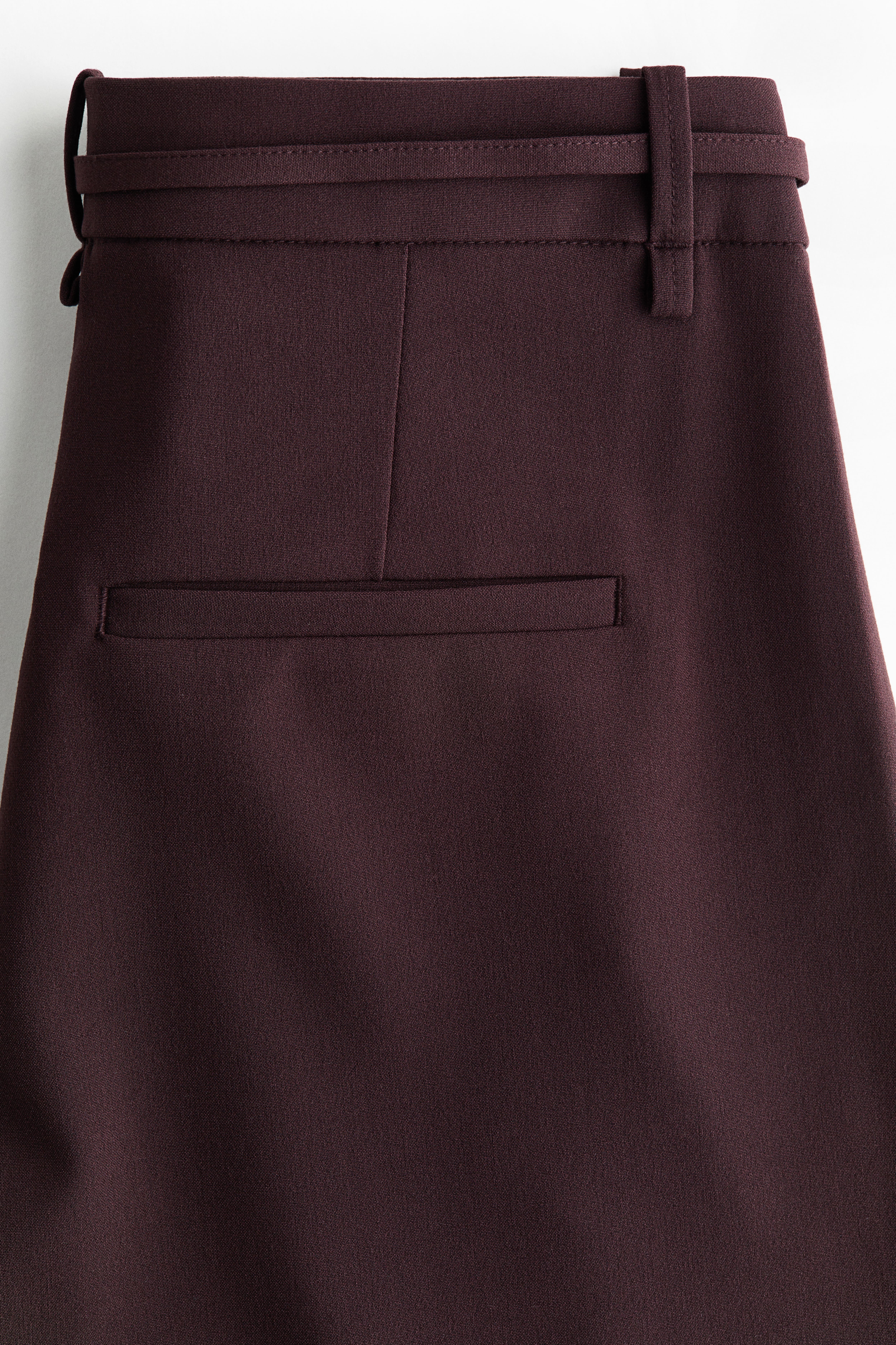 Pleated Tie-Belt Pants