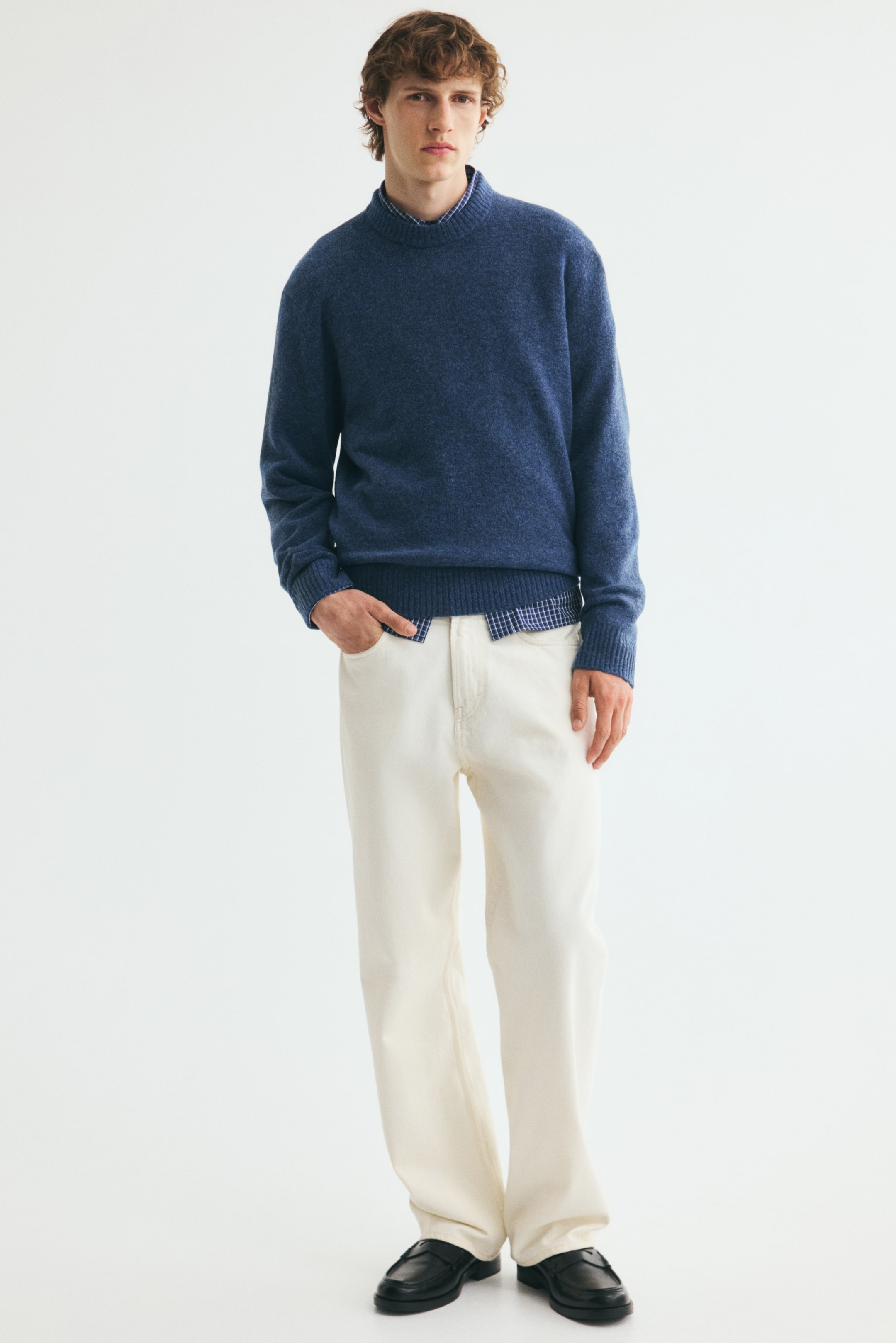 Regular-Fit Brushed Sweater