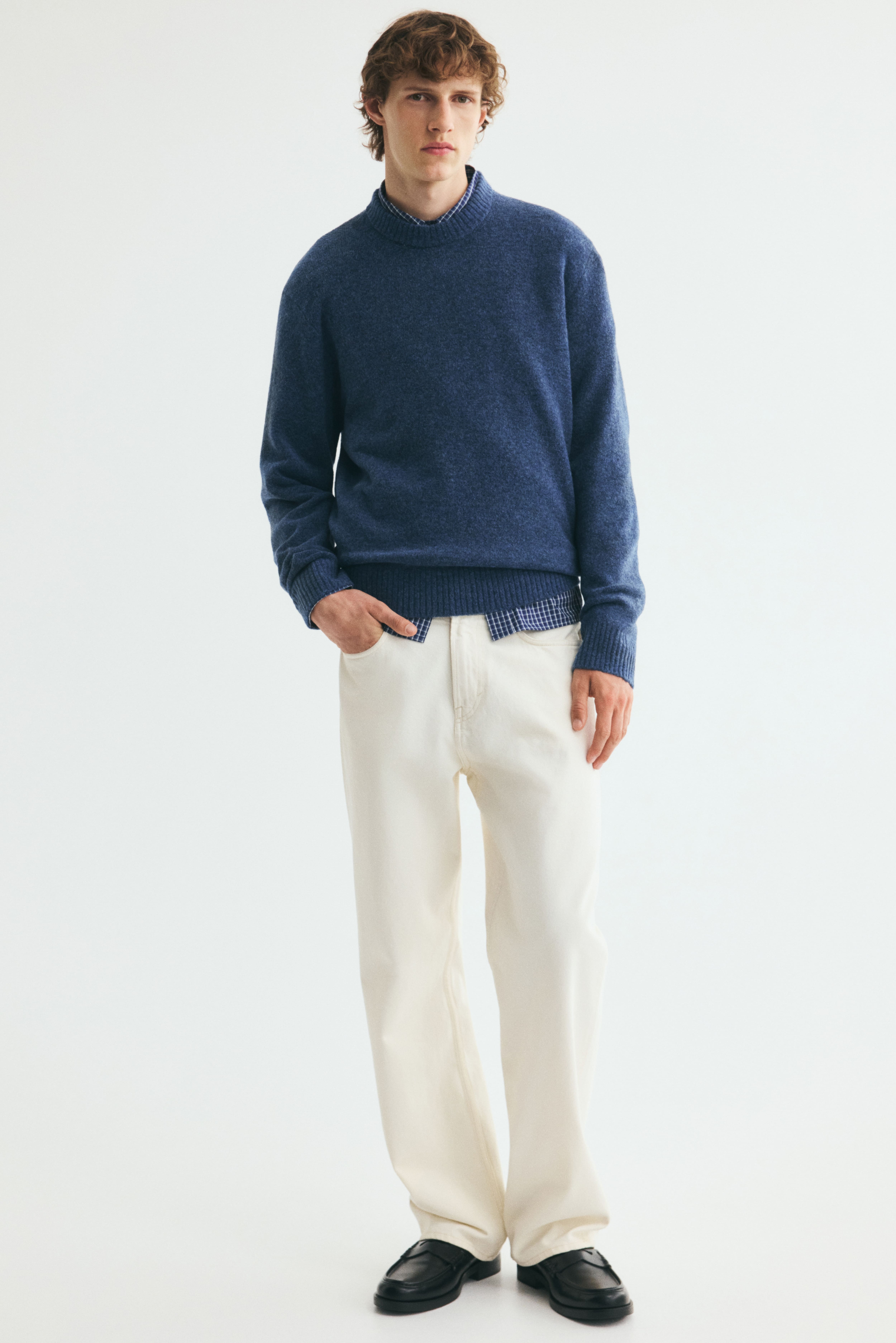 Regular-Fit Brushed Sweater