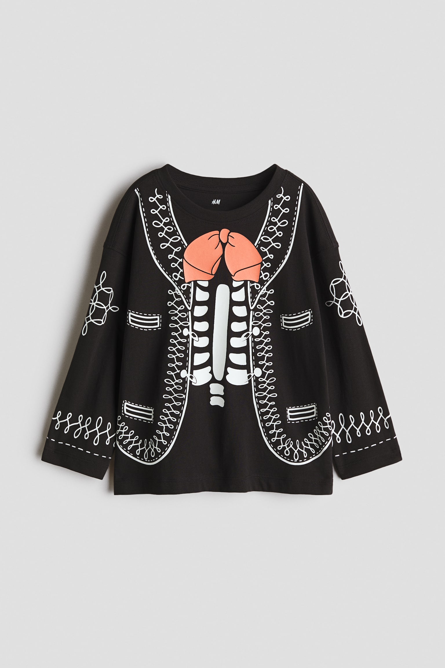 Playera con diseño estampado - Negro/Esqueleto