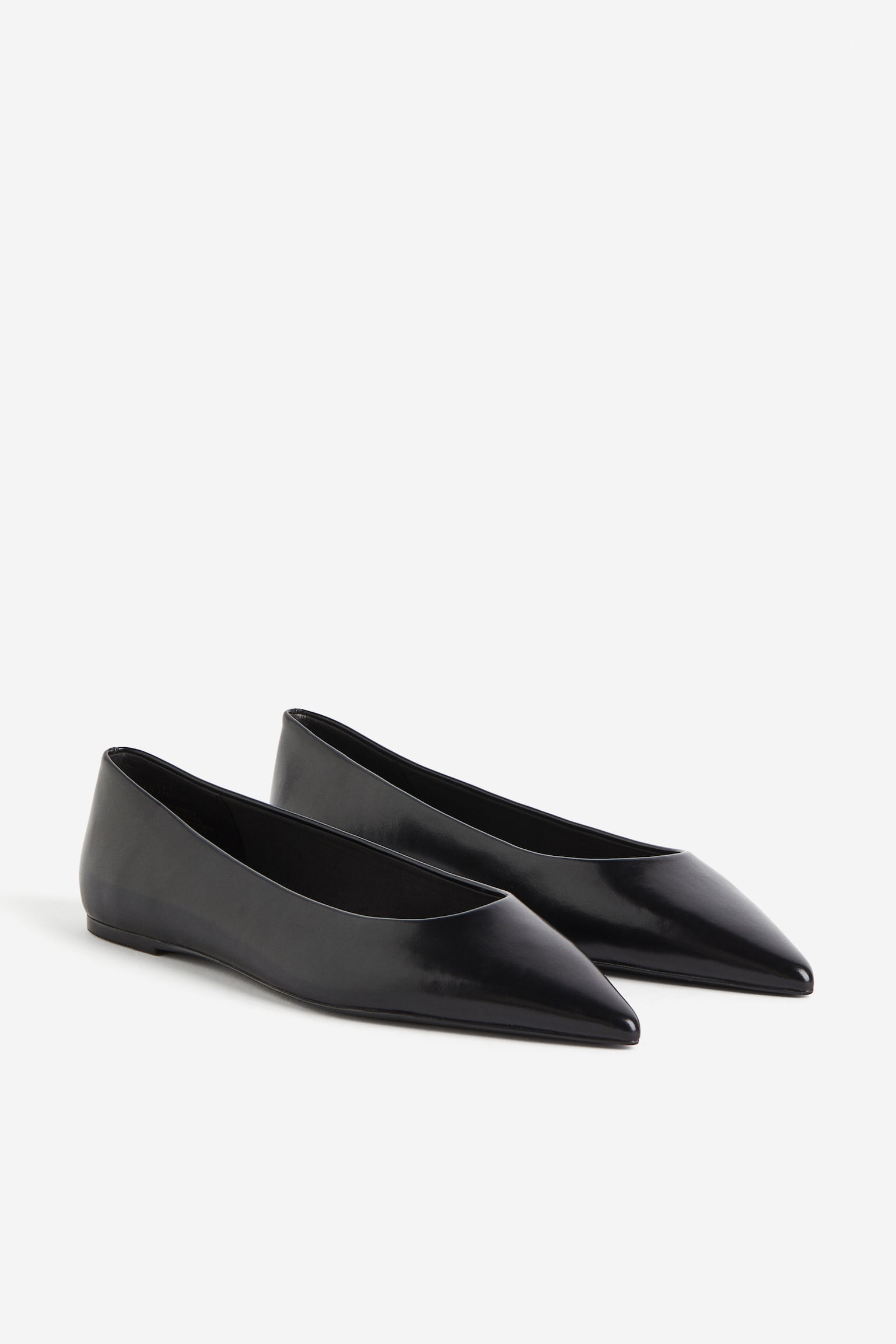 Pointed Ballet Flats - Black - 5