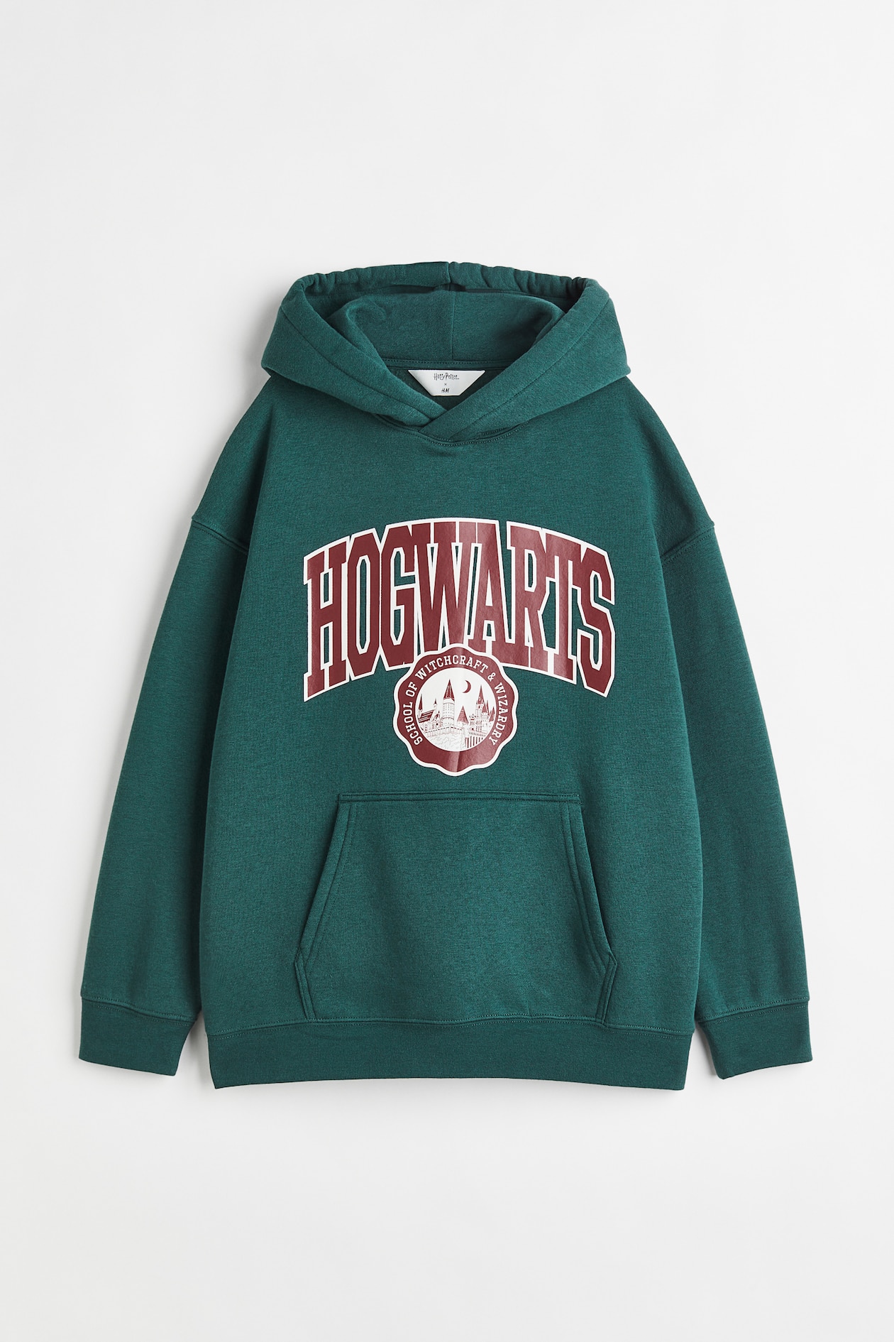 Printed hoodie Dark green/Harry Potter Kids H&M IN