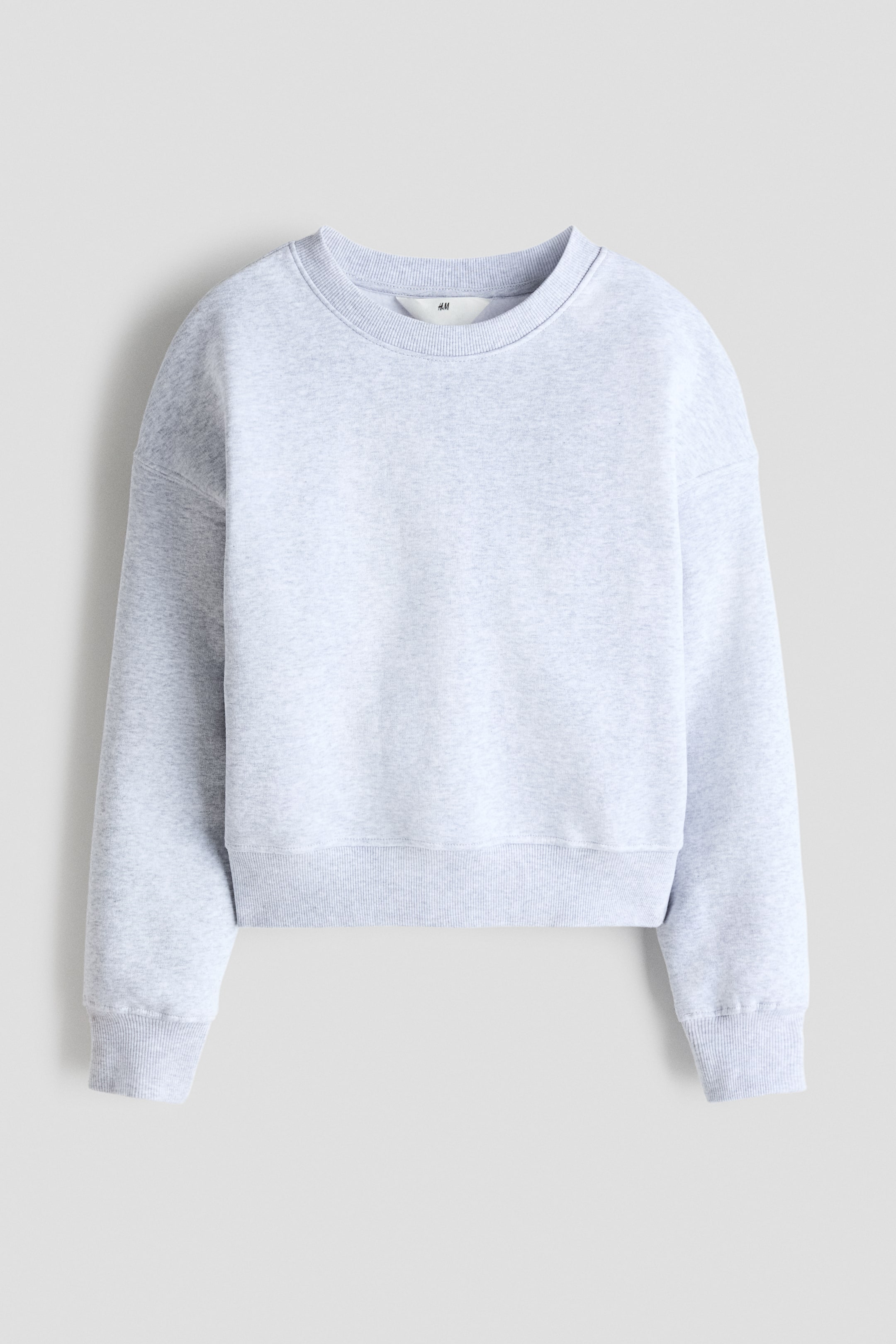 Ver imagen más grande: Sudadera de cuello redondo - Gris claro jaspeado - NIÑOS | H&M ES 1
