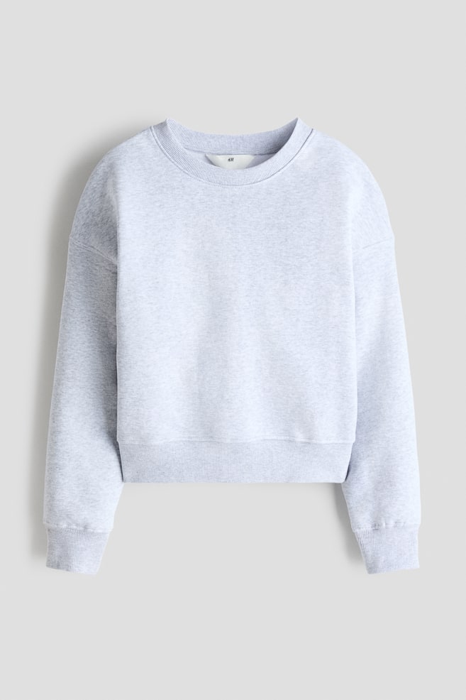 Crew-neck sweatshirt - Light grey marl - 1
