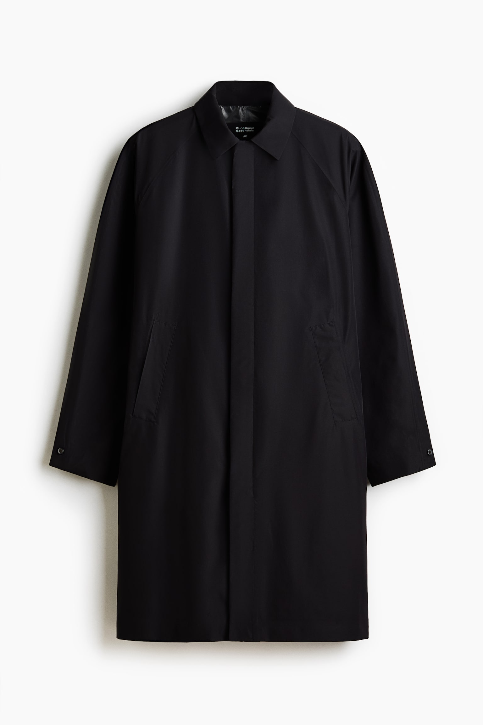 워터프루프 카 코트 - 블랙/네이비 블루