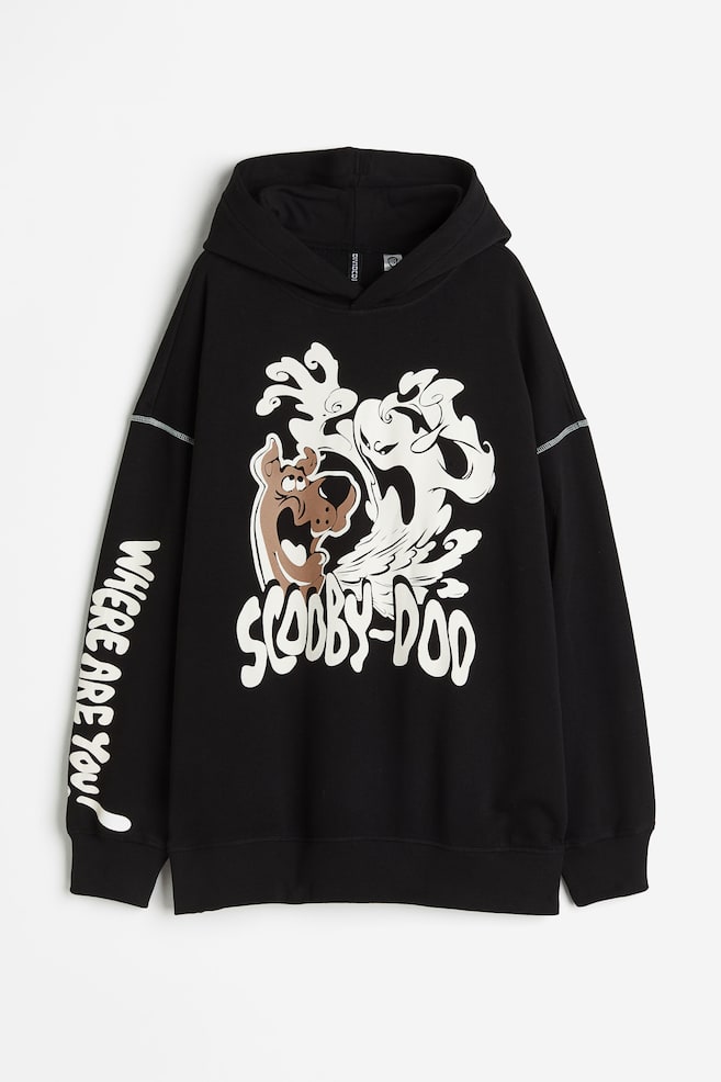 Oversized printed hoodie - Black/Scooby-Doo/Dark grey/Mickey Mouse - 2