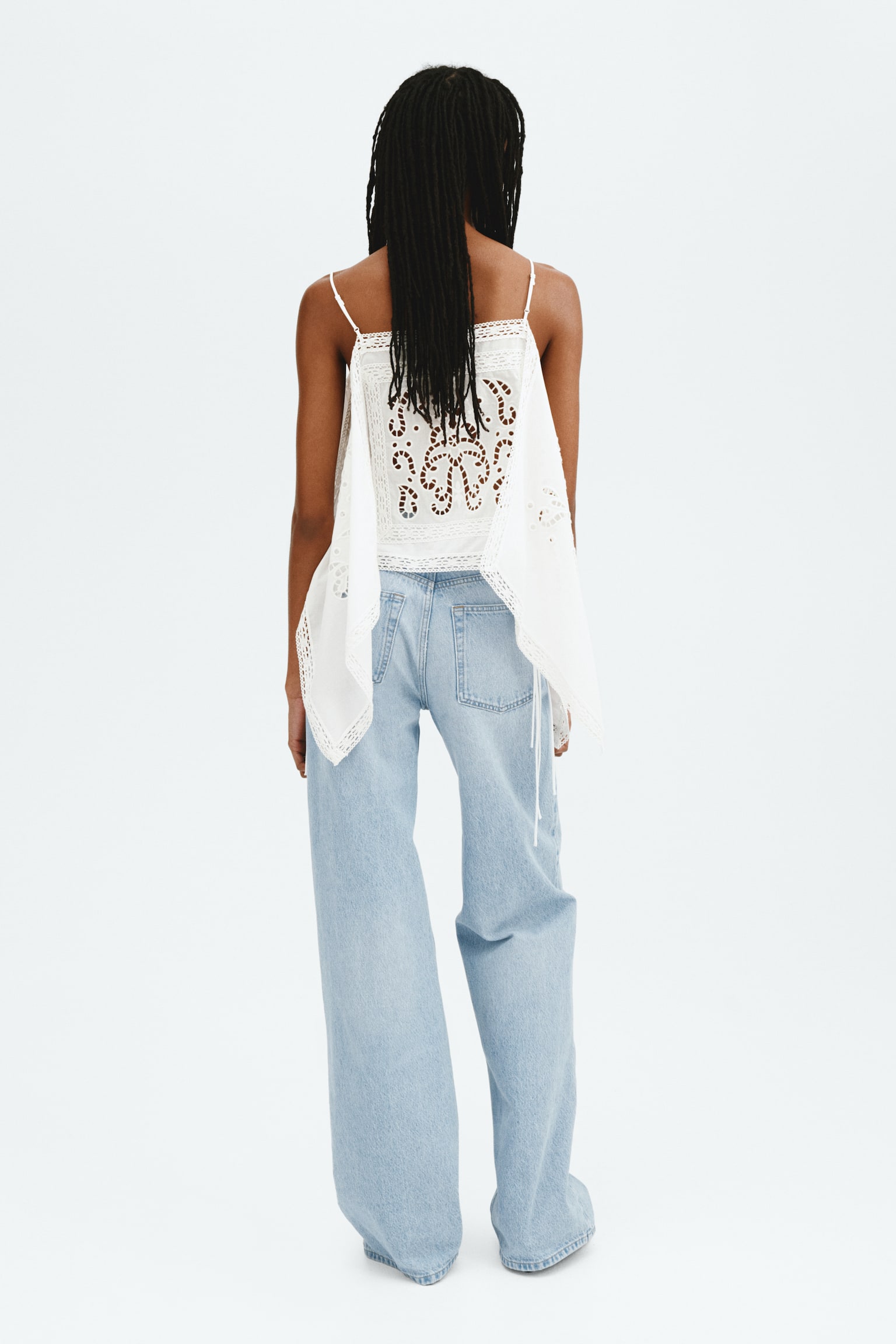Wide High Waist Jeans - כחול ג'ינס בהיר/כחול ג'ינס/כחול ג'ינס בהיר/שחור משופשף/אפור כהה/כחול ג'ינס בהיר/שחור/כחול נייבי ג'ינס/כחול ג'ינס כהה/כחול ג'ינס/כחול ג'ינס/לבן - 5