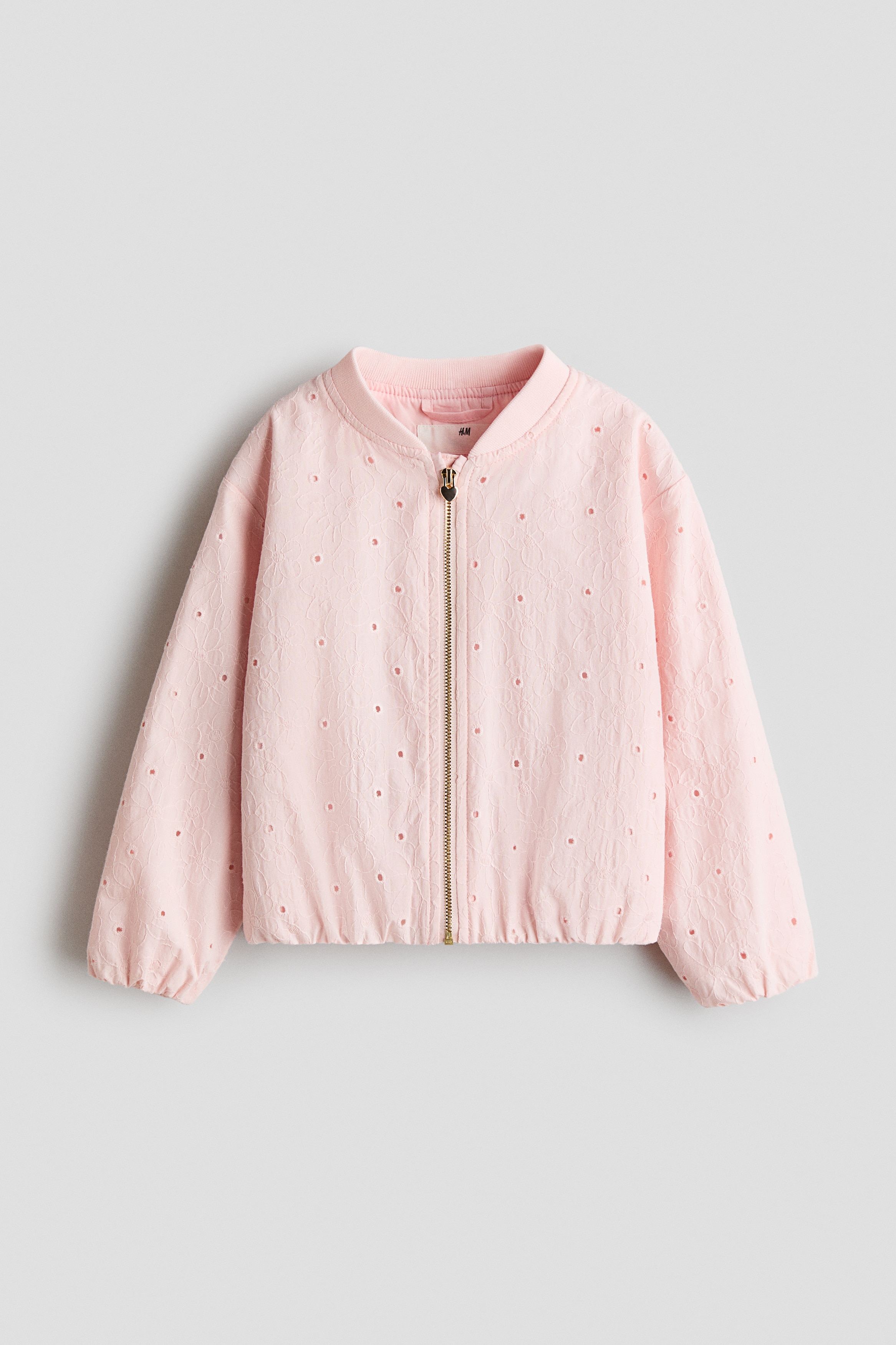 H & M - Baumwolljacke mit Broderie Anglaise - Rosa - Kinder