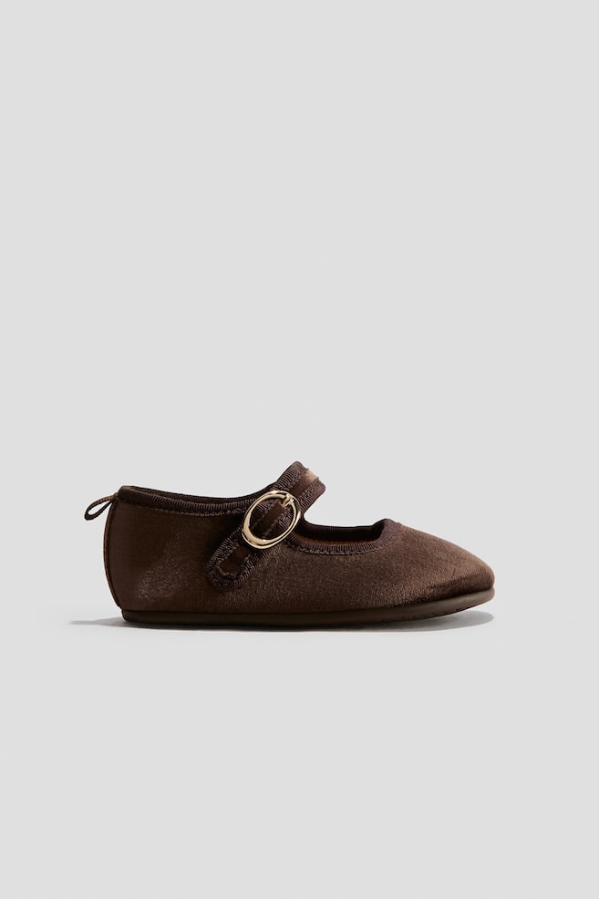 Sapatos Mary Jane minimalistas - Castanho escuro - 1