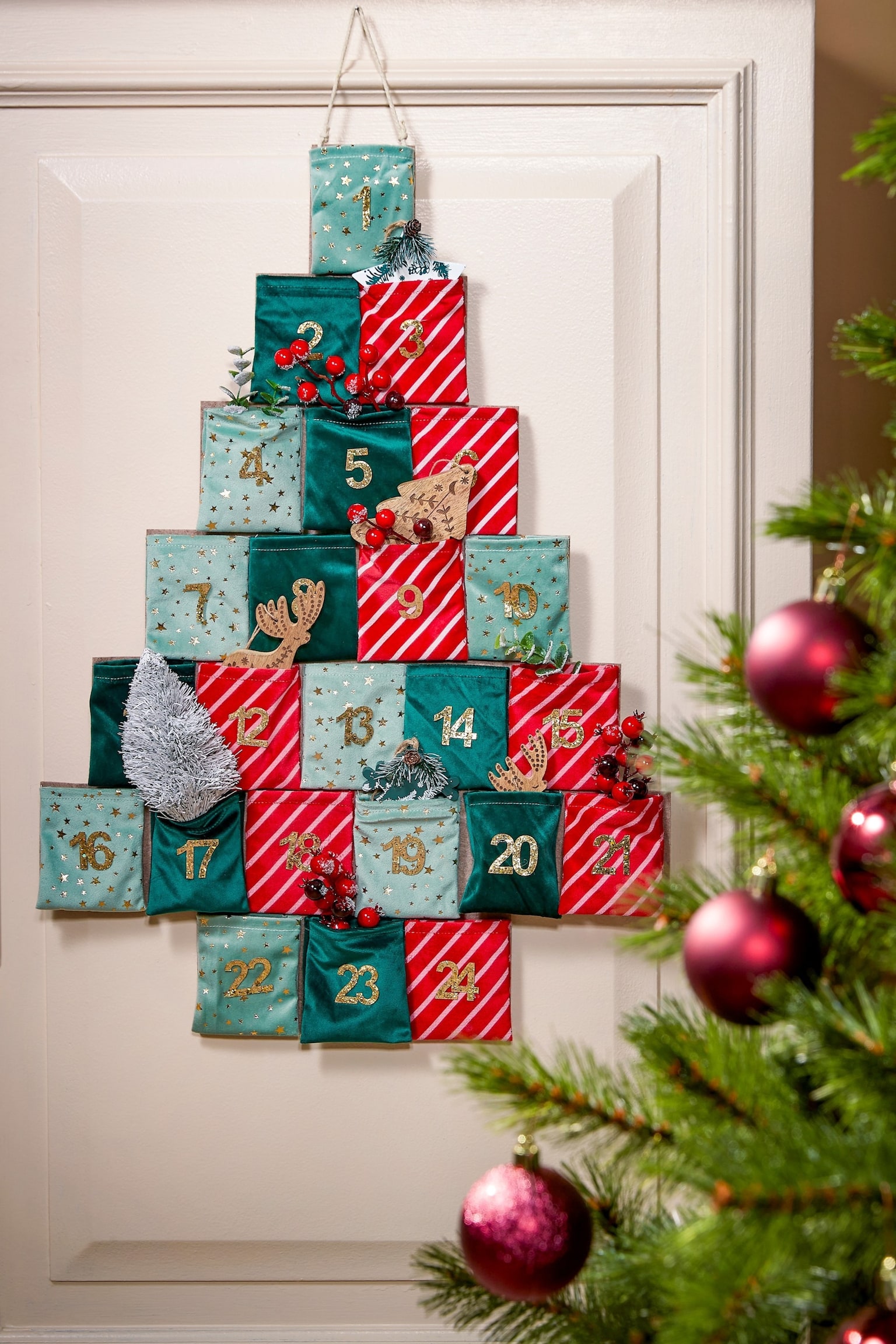 Adventskalender Aus Filz - Rot, Grün/Rot, Grün - 2