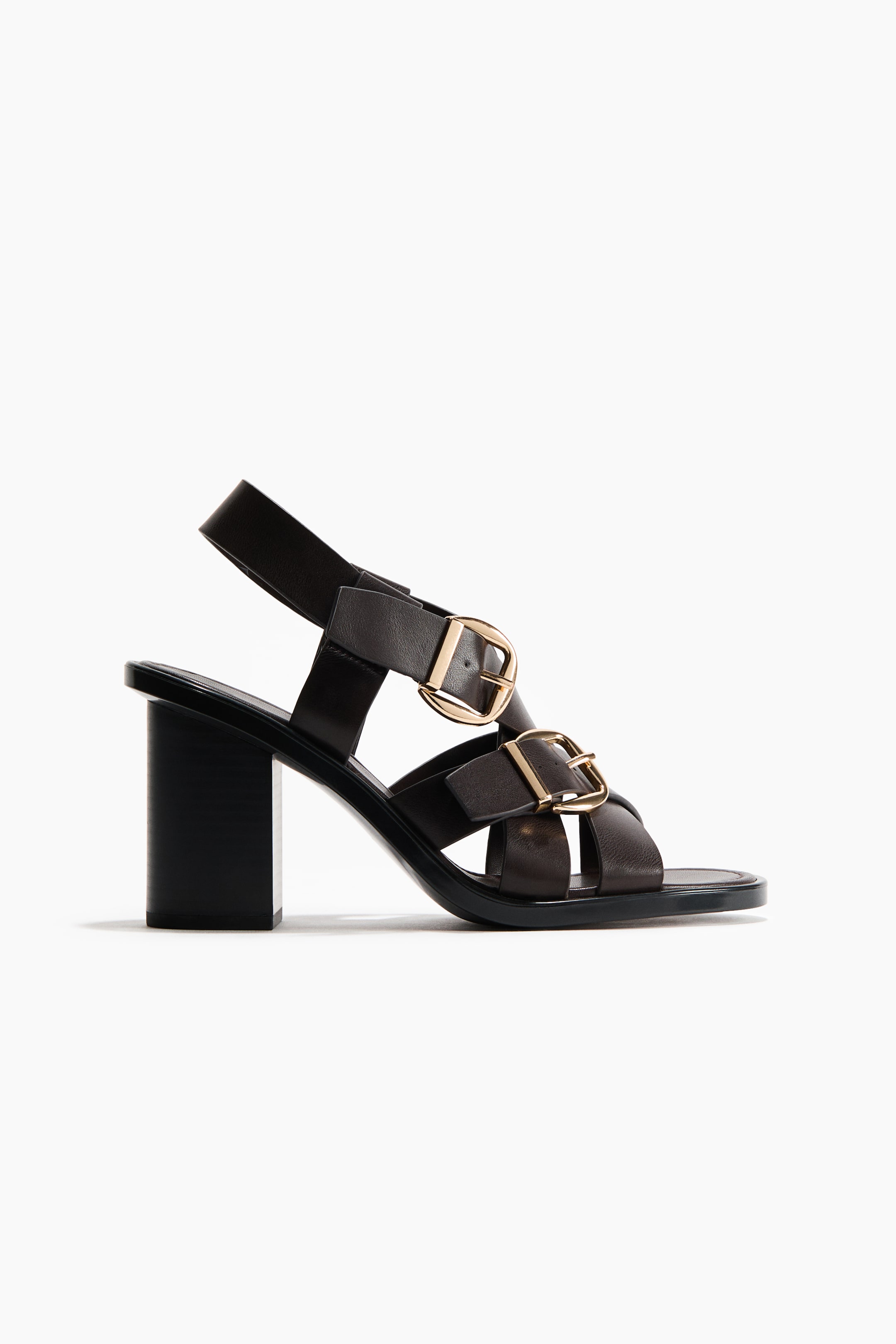 Buckle-Detail Heeled Sandals