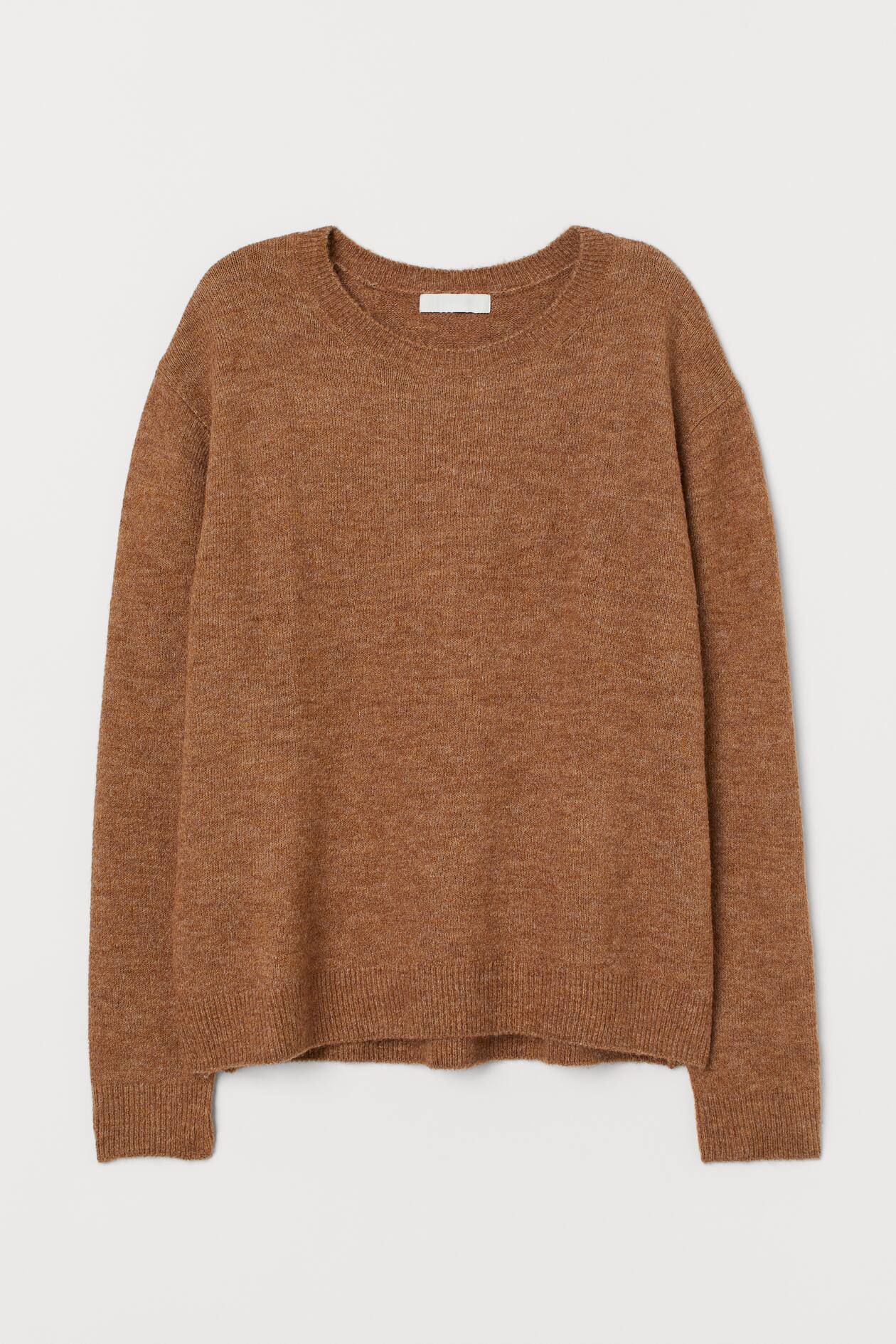 Fine-knit Sweater - Dark beige melange - Ladies | H&M US