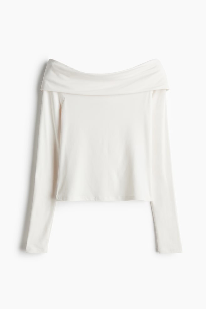 Off-the-shoulder top - White - 1