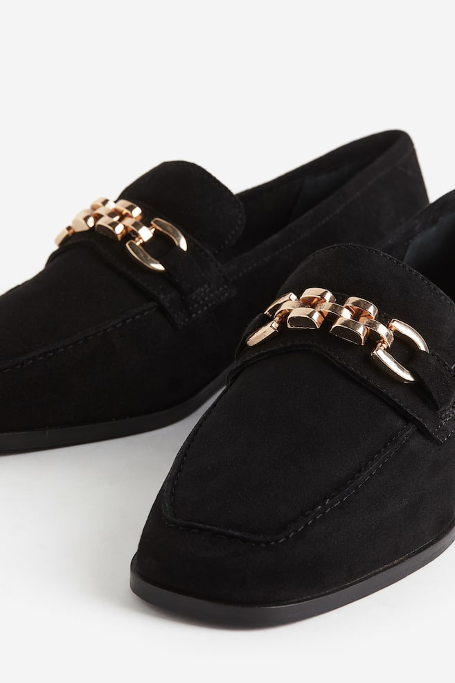 Suede loafers - Black - 4